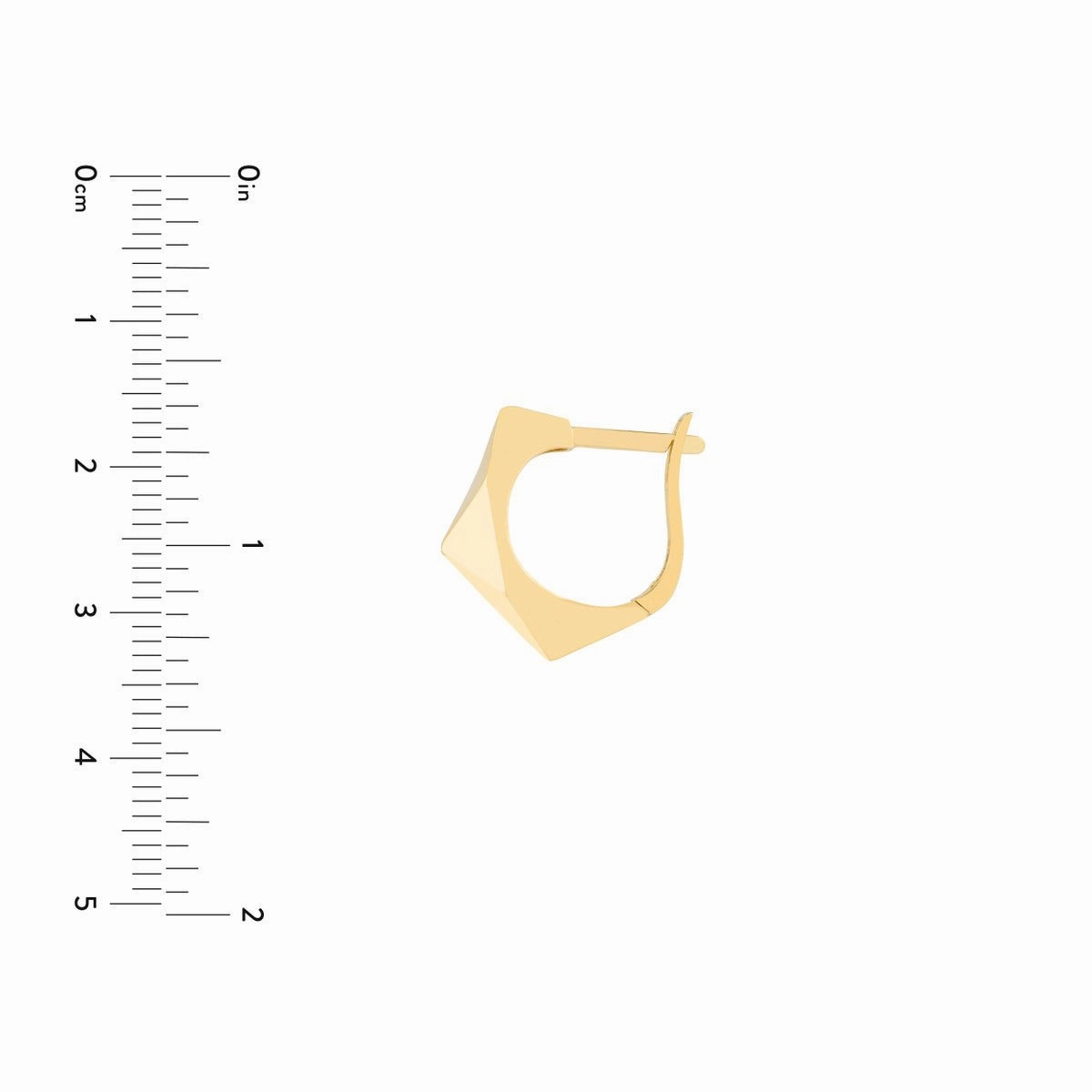 14K Yellow Gold Geometric Dome Earrings