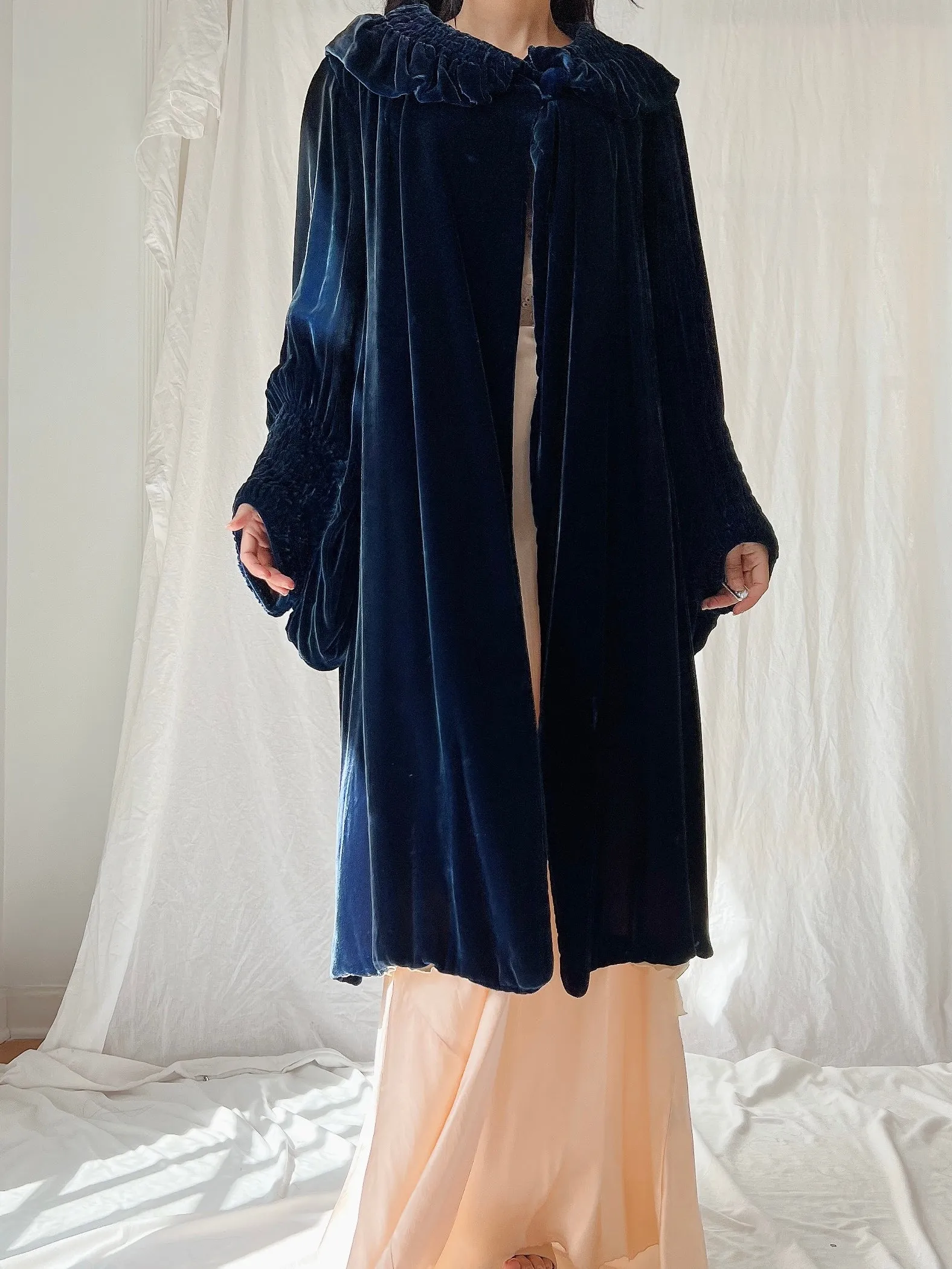 1920s Silk Velvet Coat - S/M