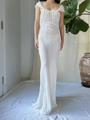 1930s Chiffon Slip Dress - S/M