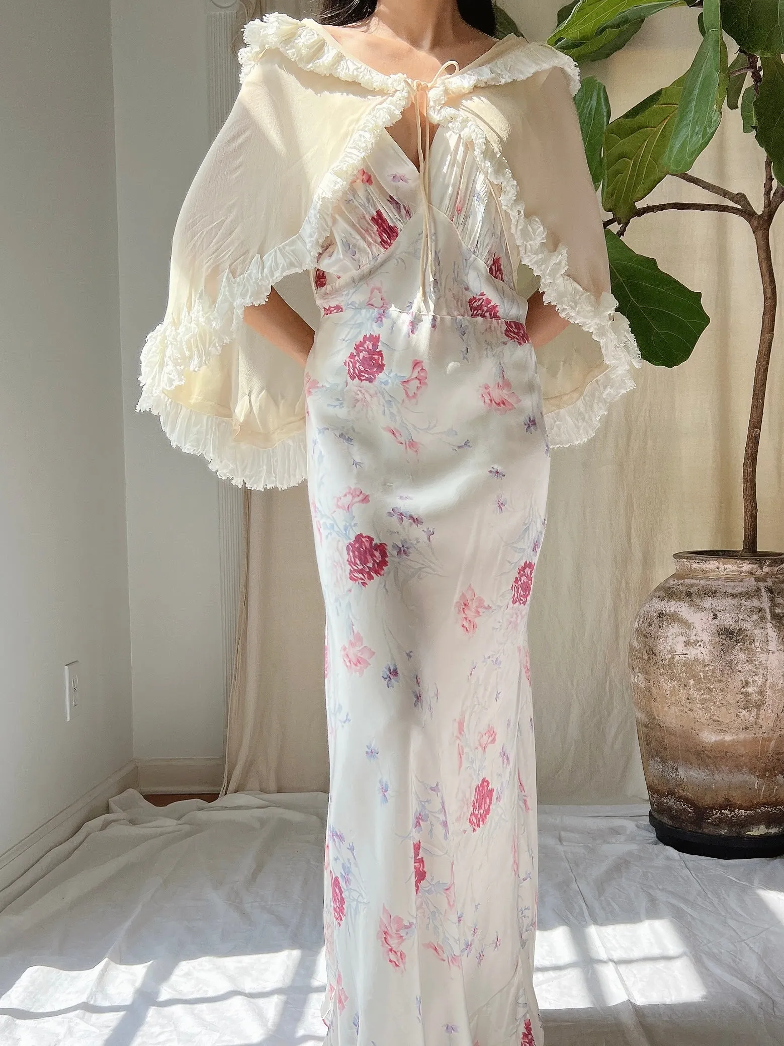 1930s Silk Cape Jacket - OSFM