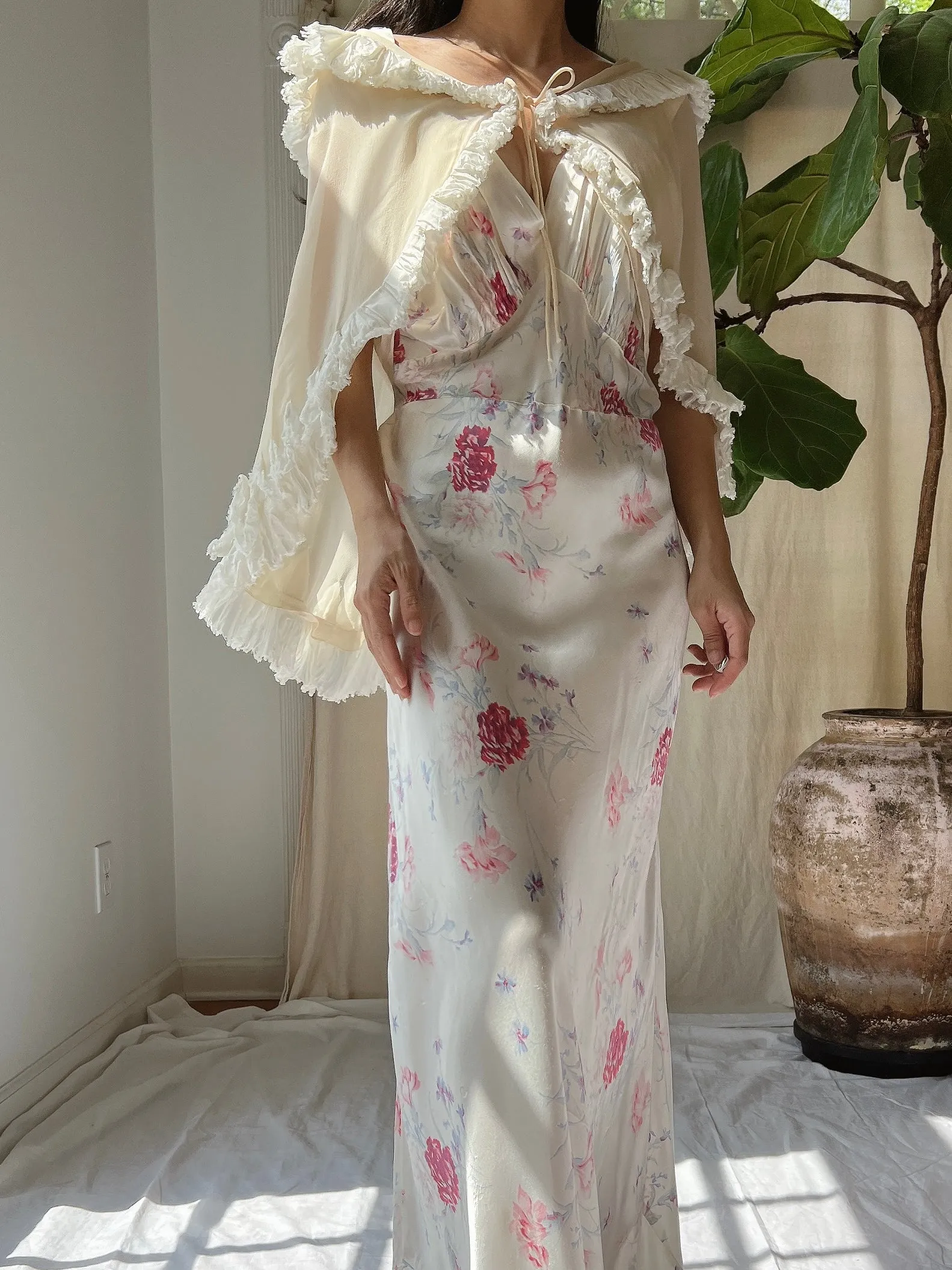 1930s Silk Cape Jacket - OSFM