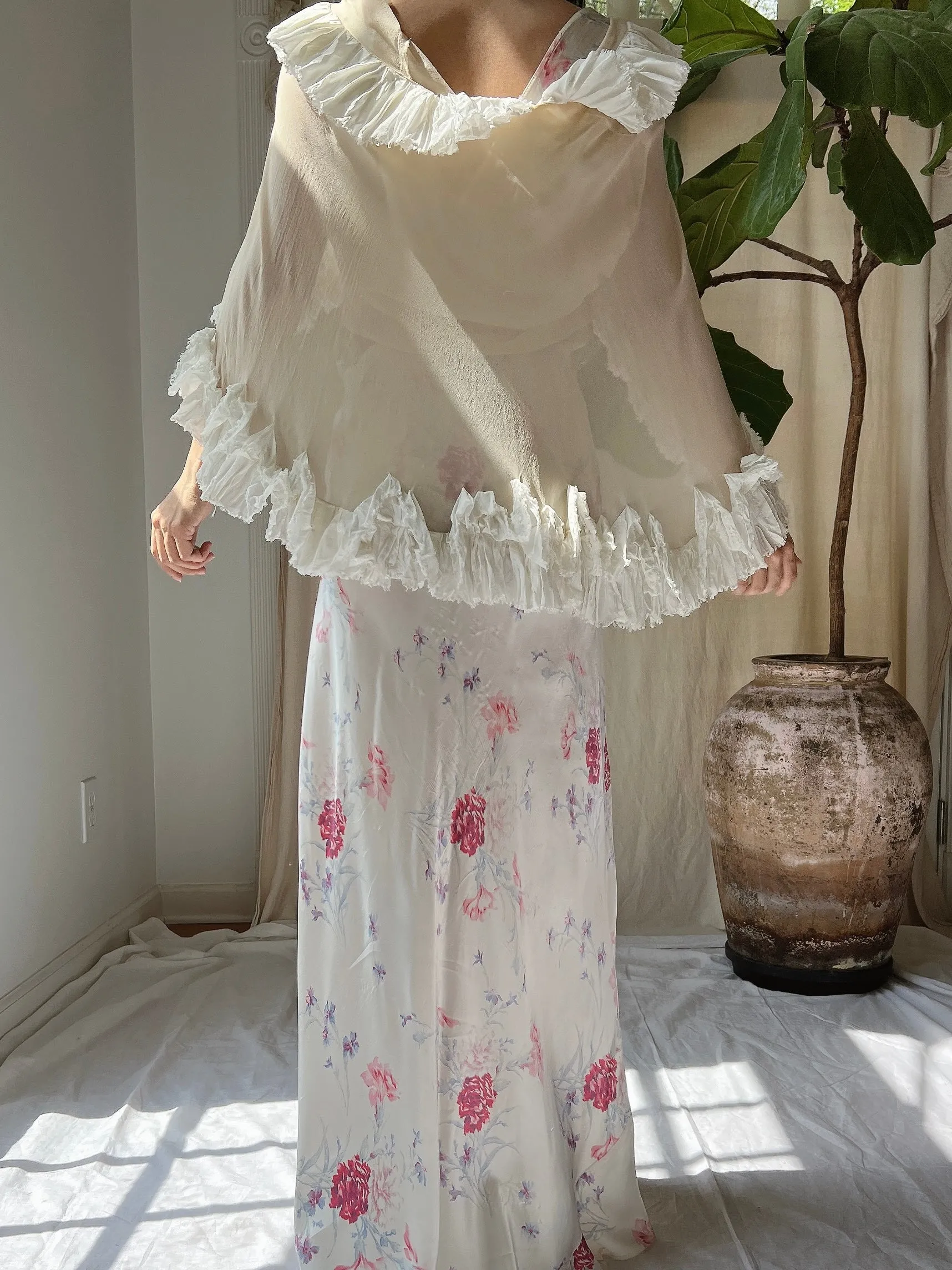 1930s Silk Cape Jacket - OSFM