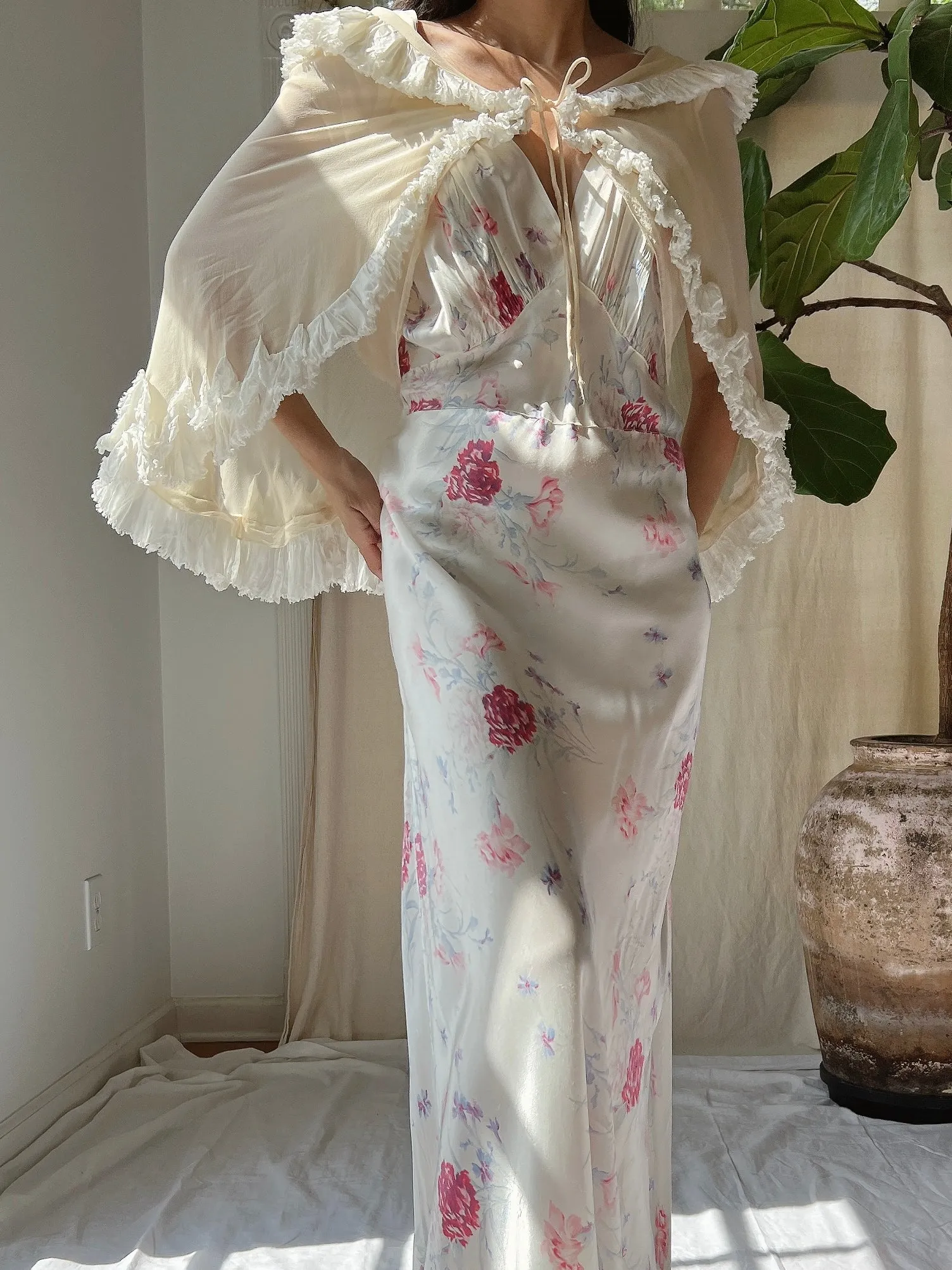 1930s Silk Cape Jacket - OSFM