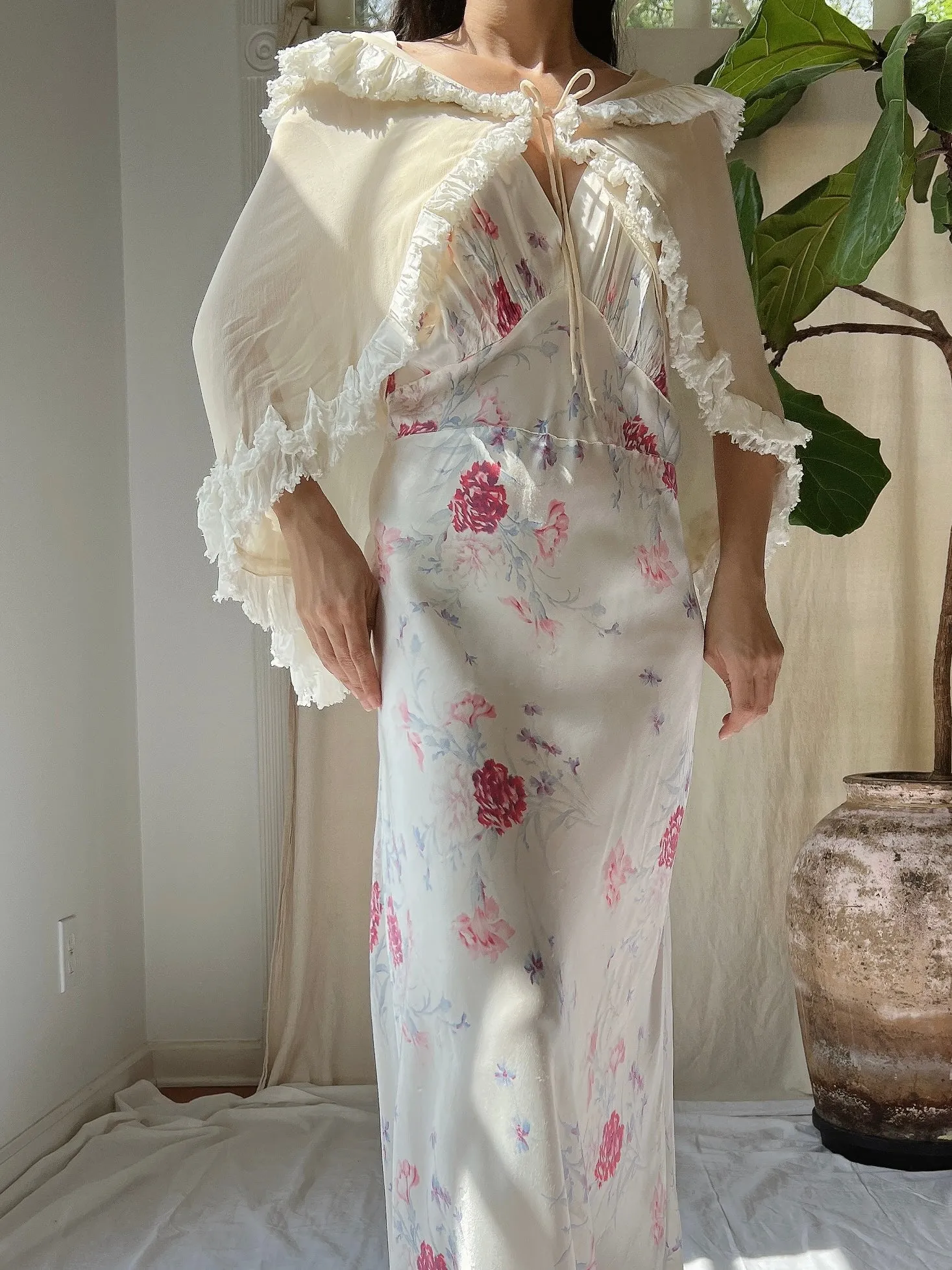 1930s Silk Cape Jacket - OSFM