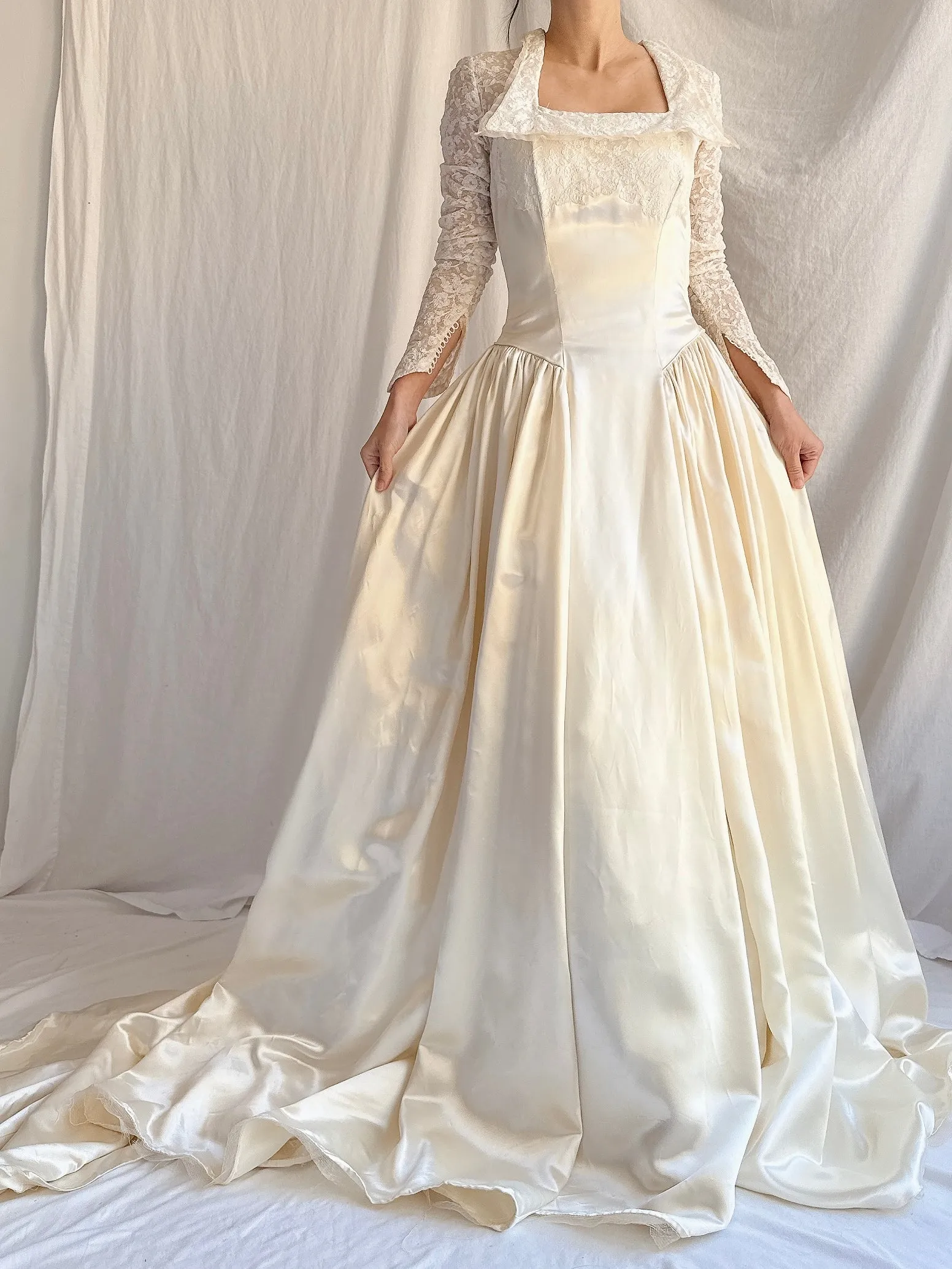 1940s Candlelight Satin Gown - XS/2