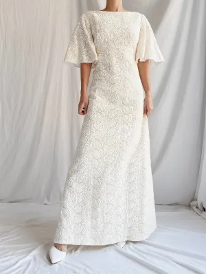 1960s Embroidered Shift Dress - S