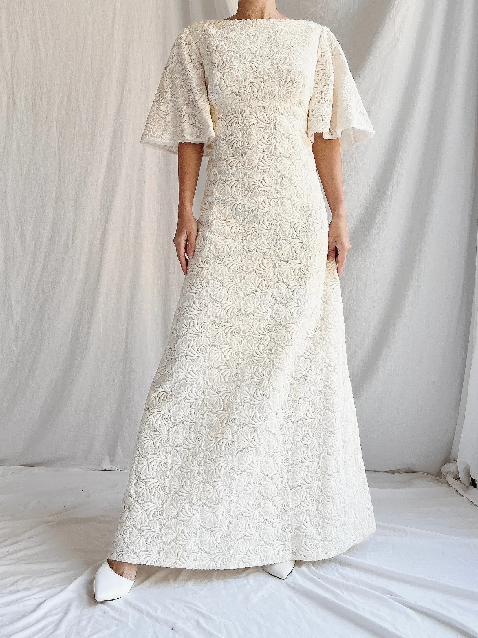 1960s Embroidered Shift Dress - S