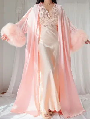 1960s Lucie Ann Feather Robe - OSFM