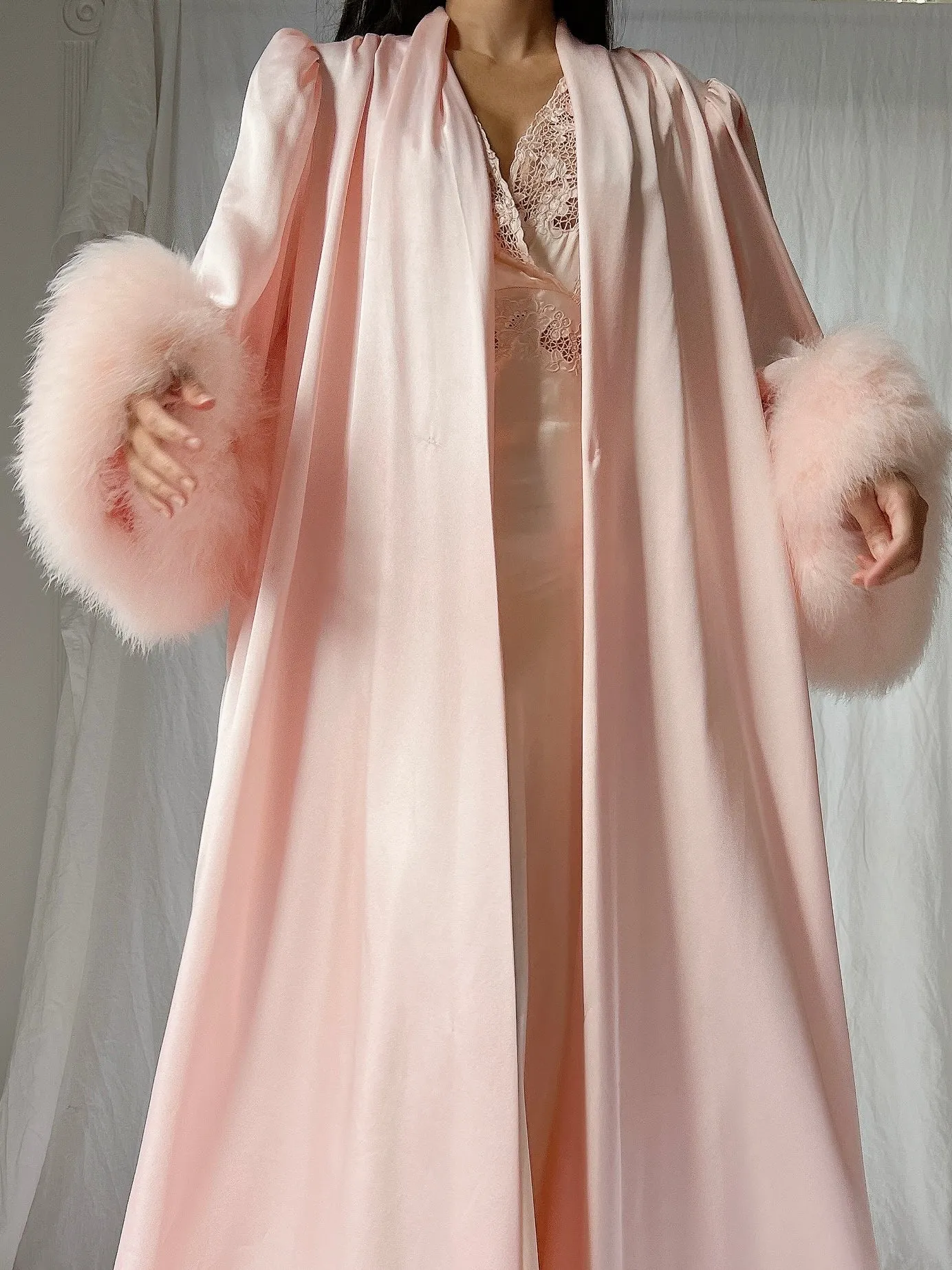 1960s Lucie Ann Feather Robe - OSFM