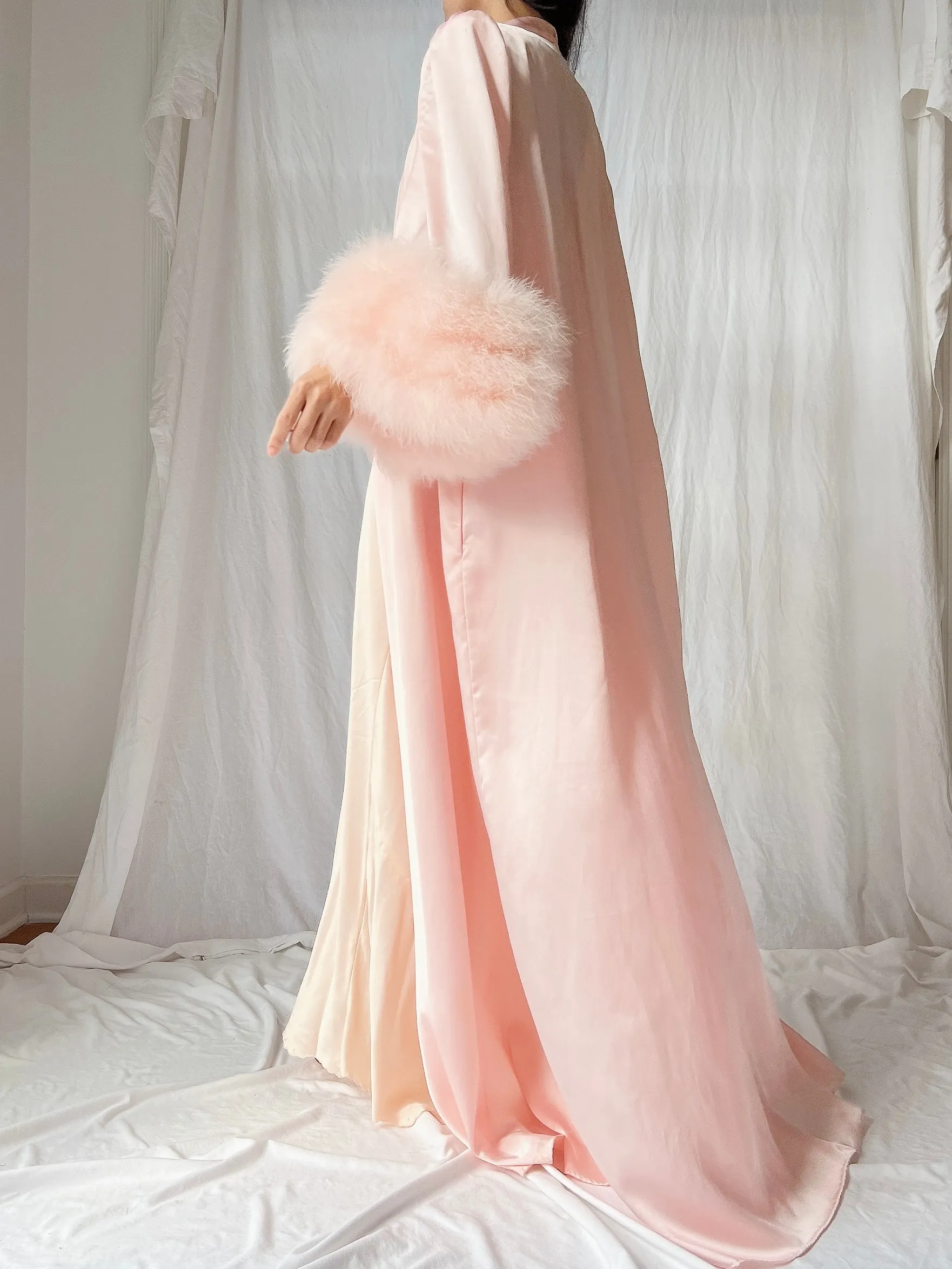 1960s Lucie Ann Feather Robe - OSFM
