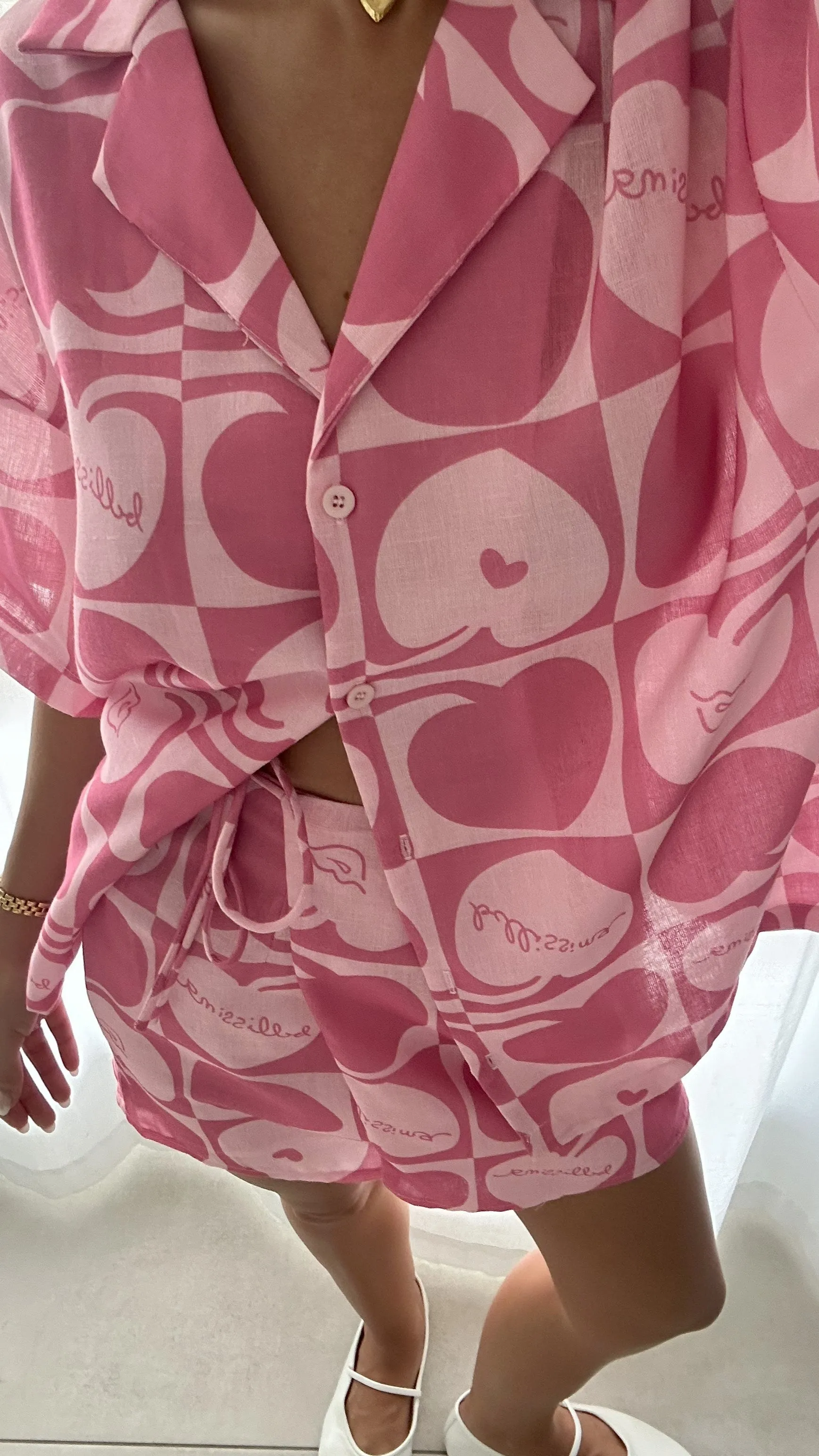 Abilene Button Up Shirt - Pink