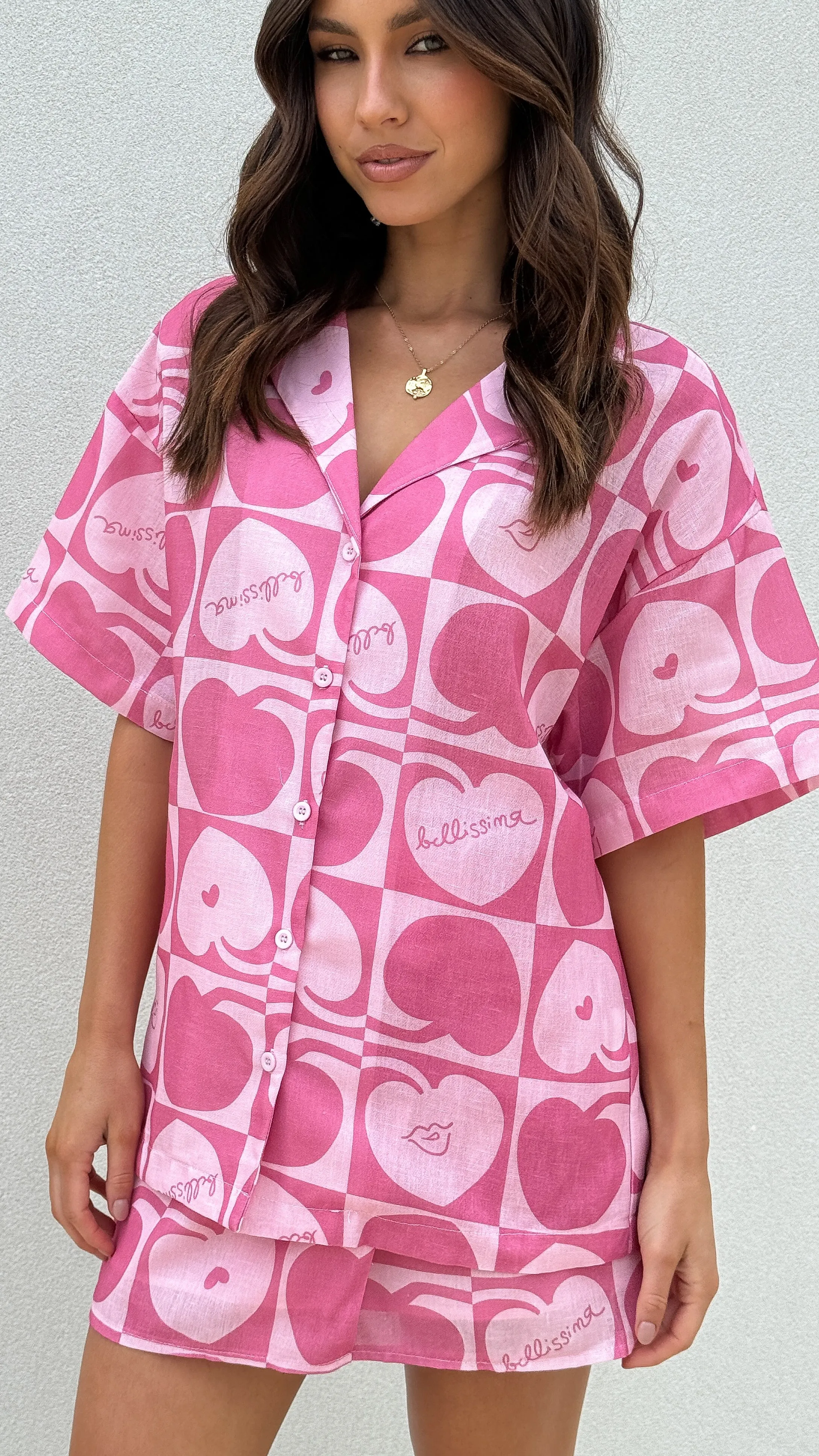 Abilene Button Up Shirt - Pink