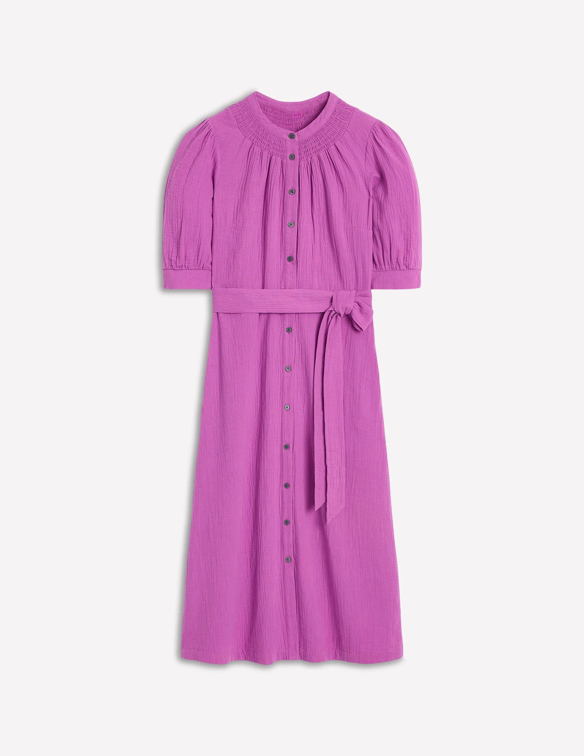 Ada Double Cloth Midi Dress-Foxglove Purple