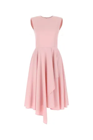 Alexander McQueen Pleated Sleeveless Midi Dress