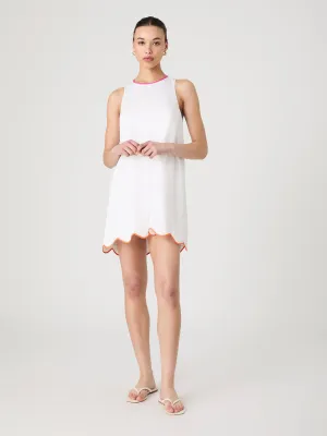 Alexis Poplin Scallop Hem Dress