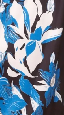 Alma Shorts - Black/Blue Print