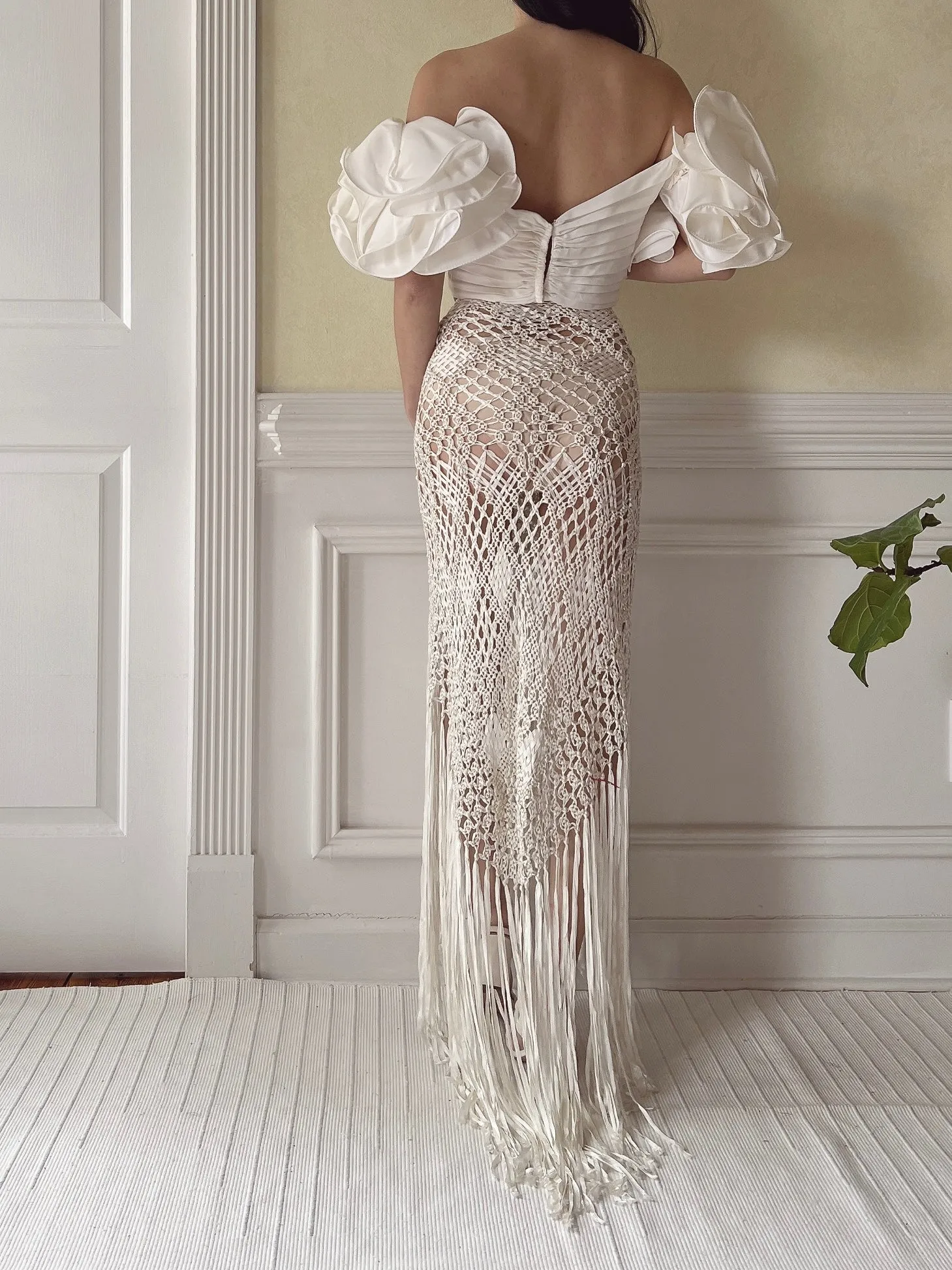 Antique Crochet Shawl - OSFM