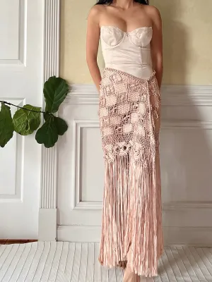 Antique Pink Silk Shawl
