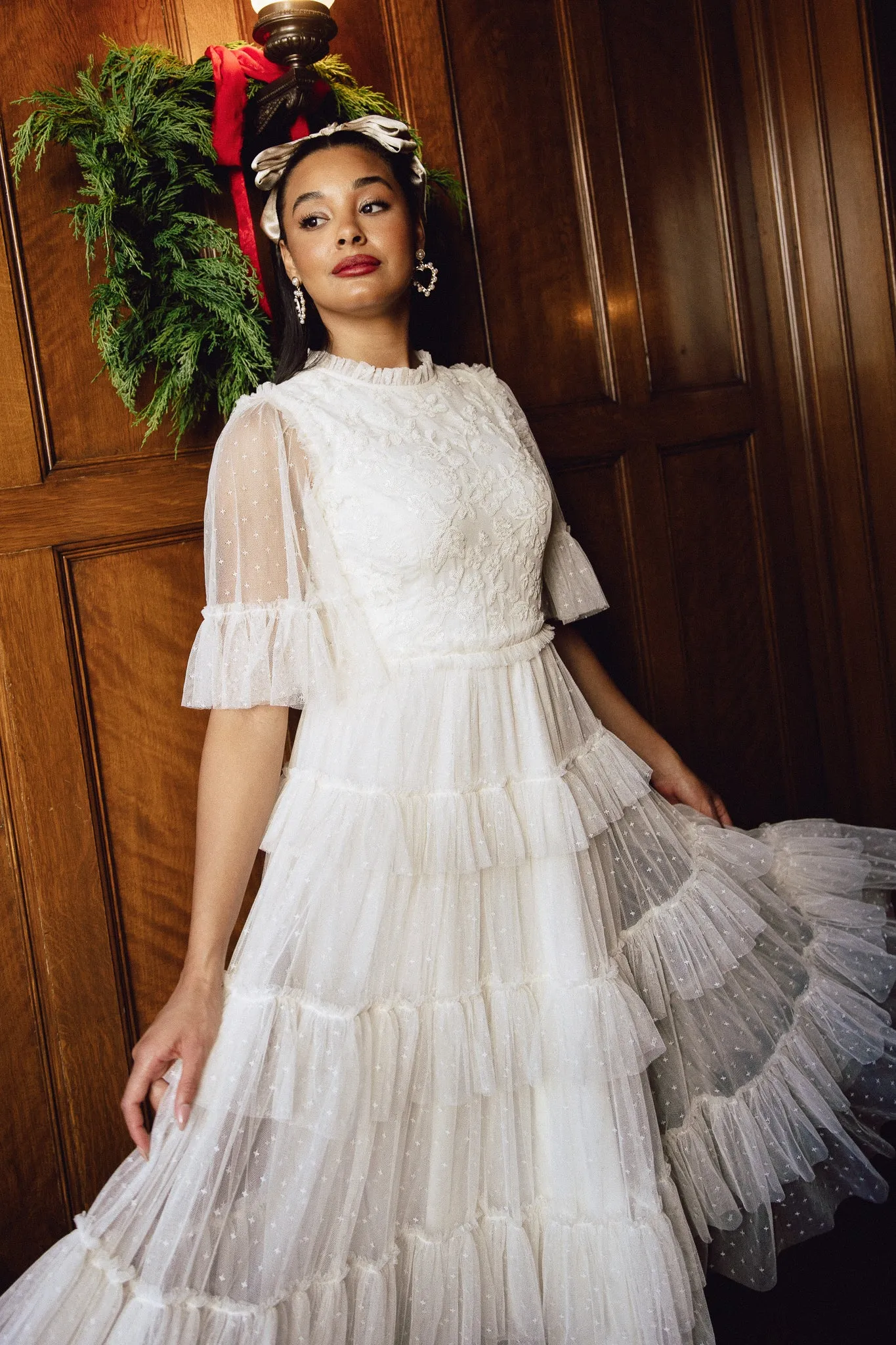Anya Dress in Cream Tulle - FINAL SALE