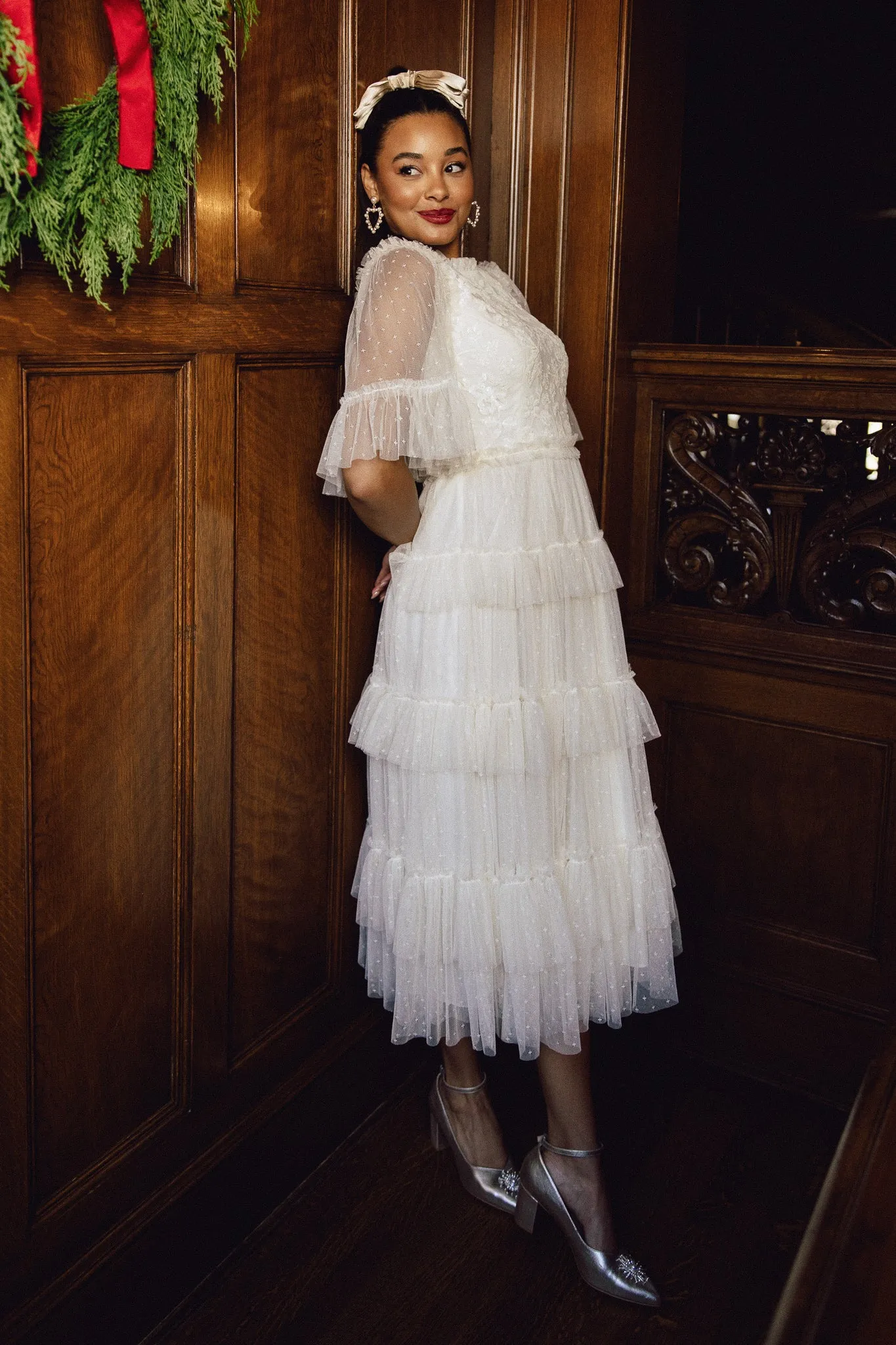 Anya Dress in Cream Tulle - FINAL SALE