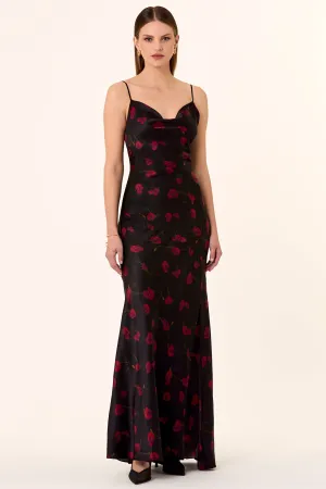 Ariel Gown - Poppy Floral Black