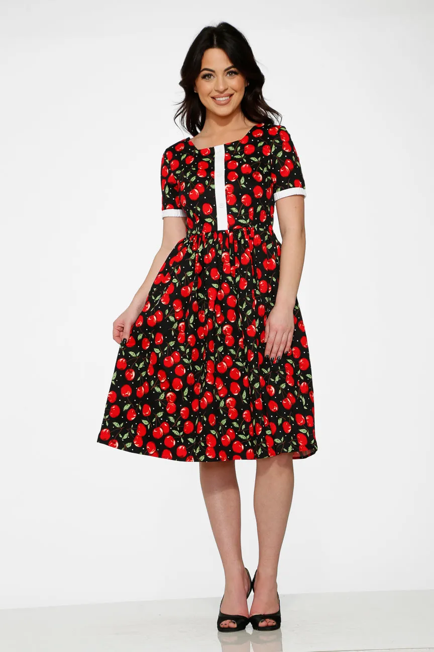 Black & Red Cherry Dress