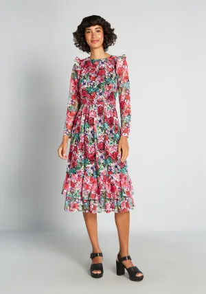 Bouquet and Slay Midi Dress