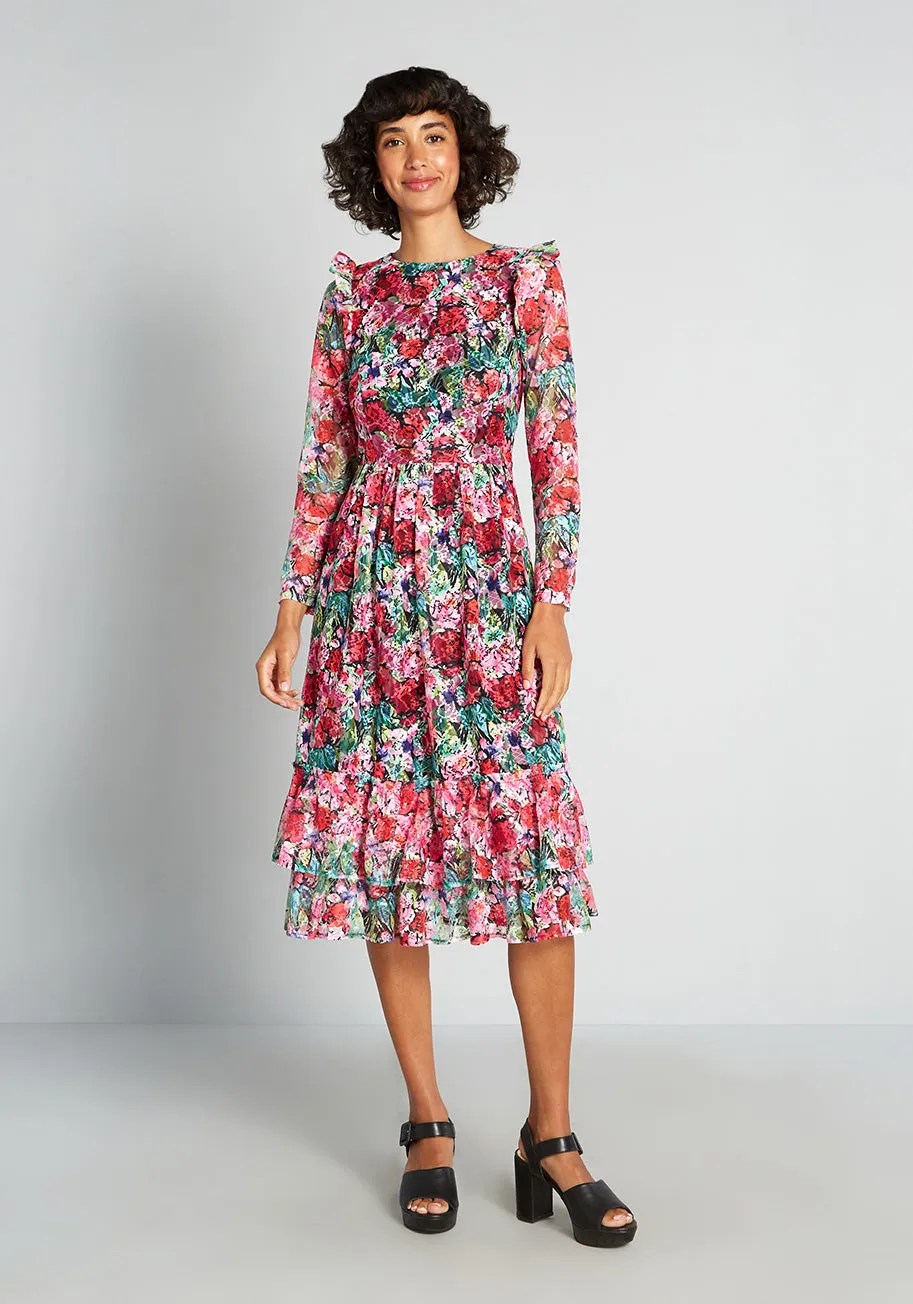 Bouquet and Slay Midi Dress
