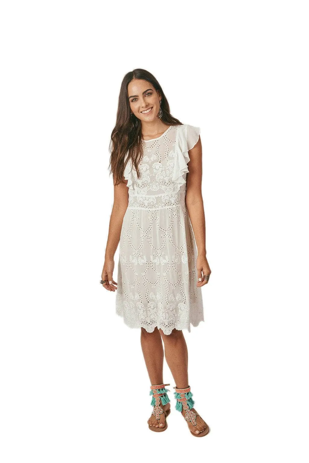 CASTEL SHORT DRESS OFF WHITE