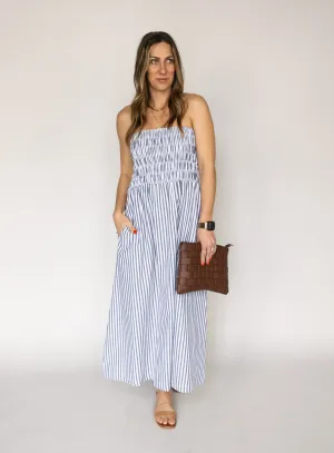 Charlotte Smocked Strapless Dress