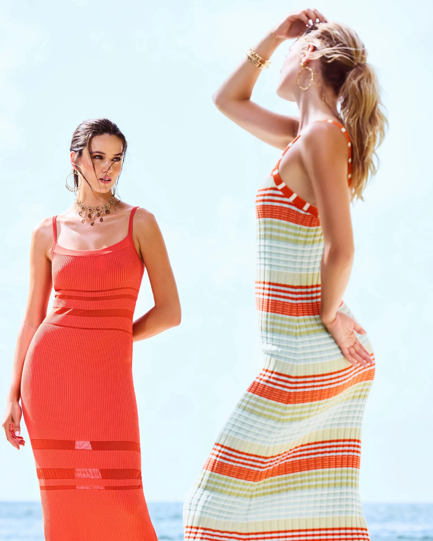 Cheval Sleeveless Knit Midi Dress