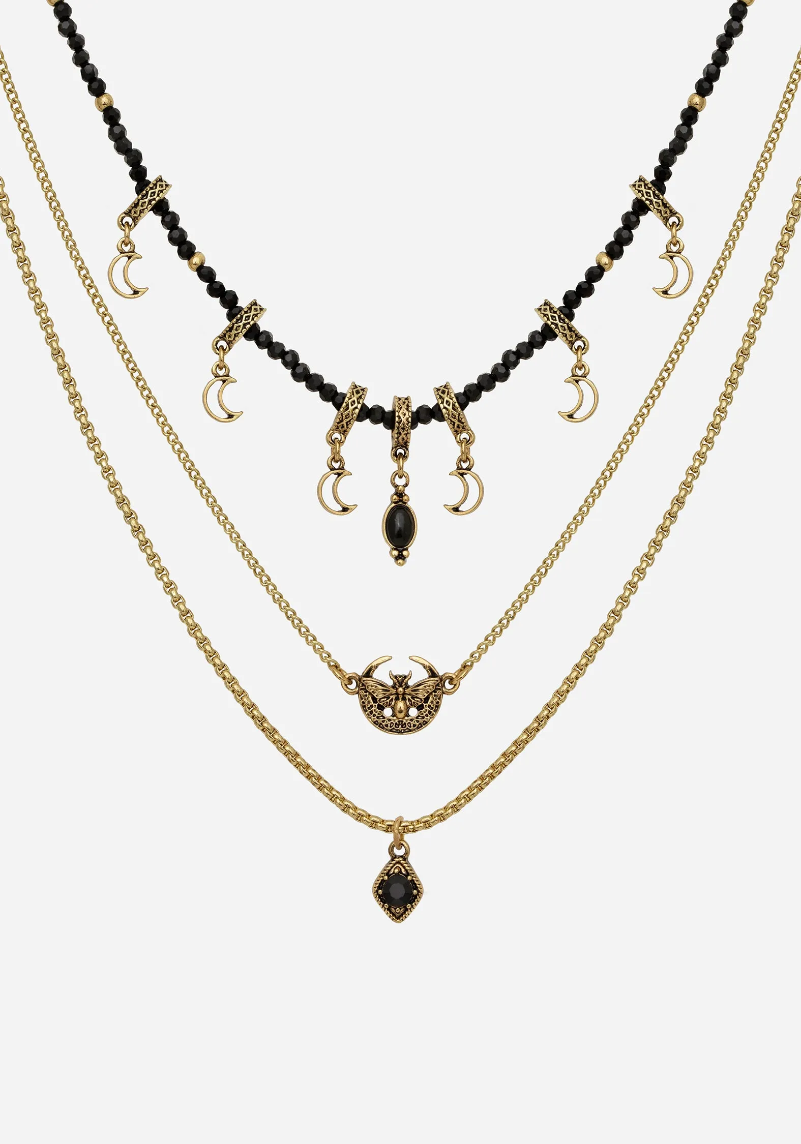 Ciela Moon Moth Layered Necklace