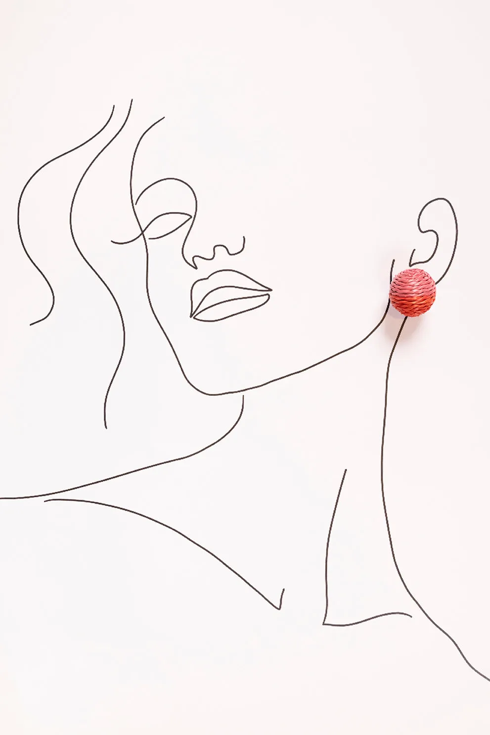Contrast Woven Studs in Hot Pink and Red