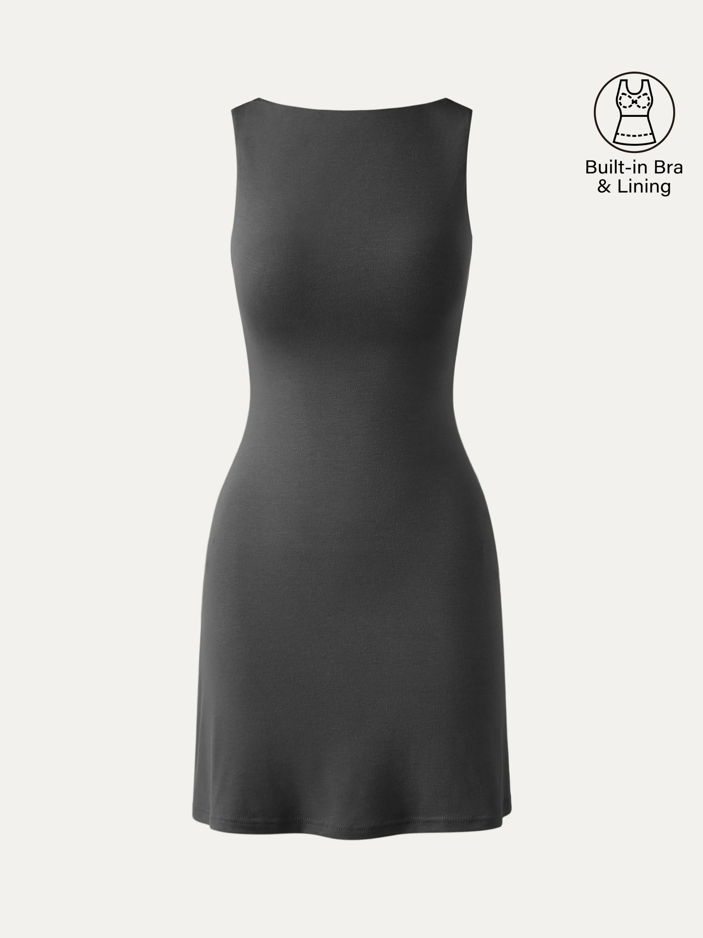 Cooling Open Back Bandless Brami Mini Dress