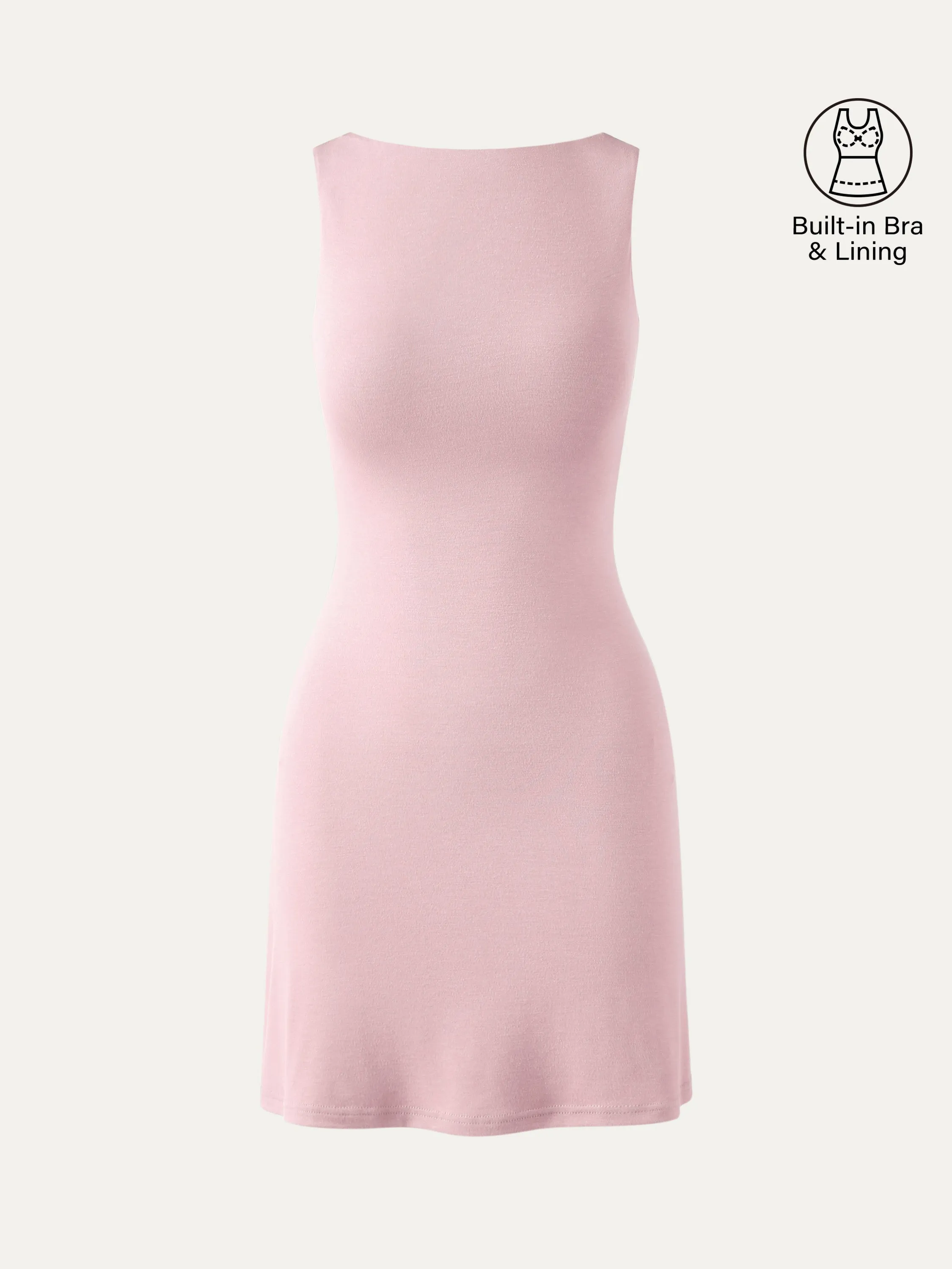 Cooling Open Back Bandless Brami Mini Dress