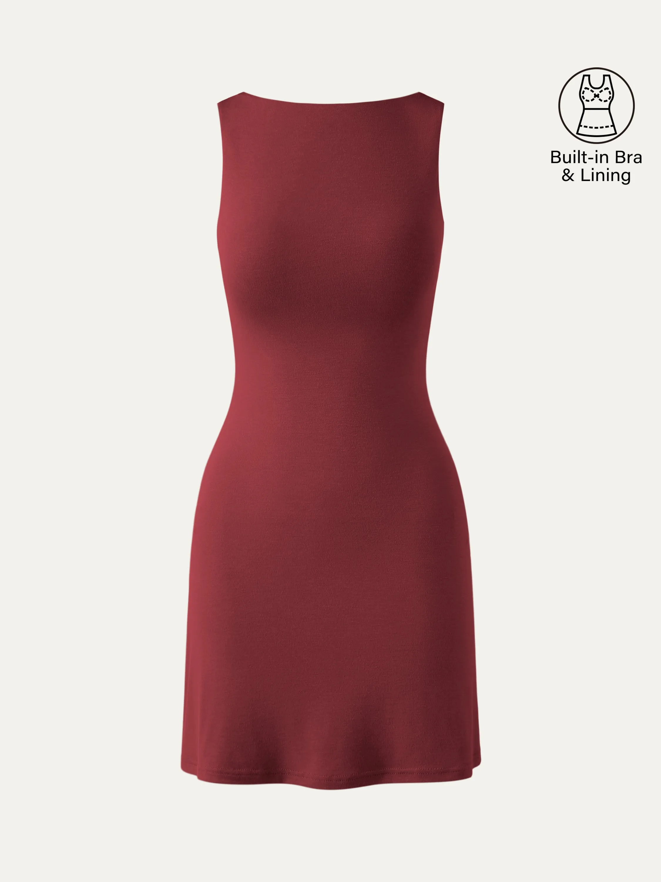 Cooling Open Back Bandless Brami Mini Dress