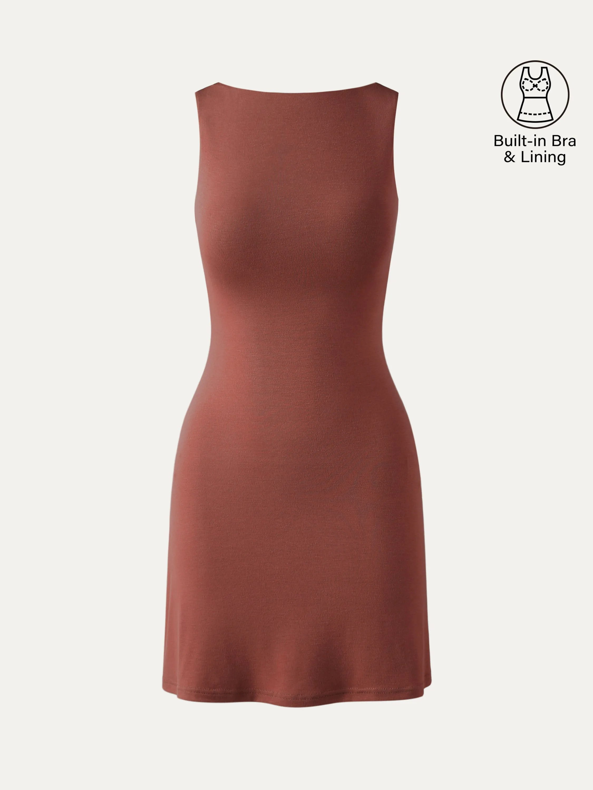 Cooling Open Back Bandless Brami Mini Dress