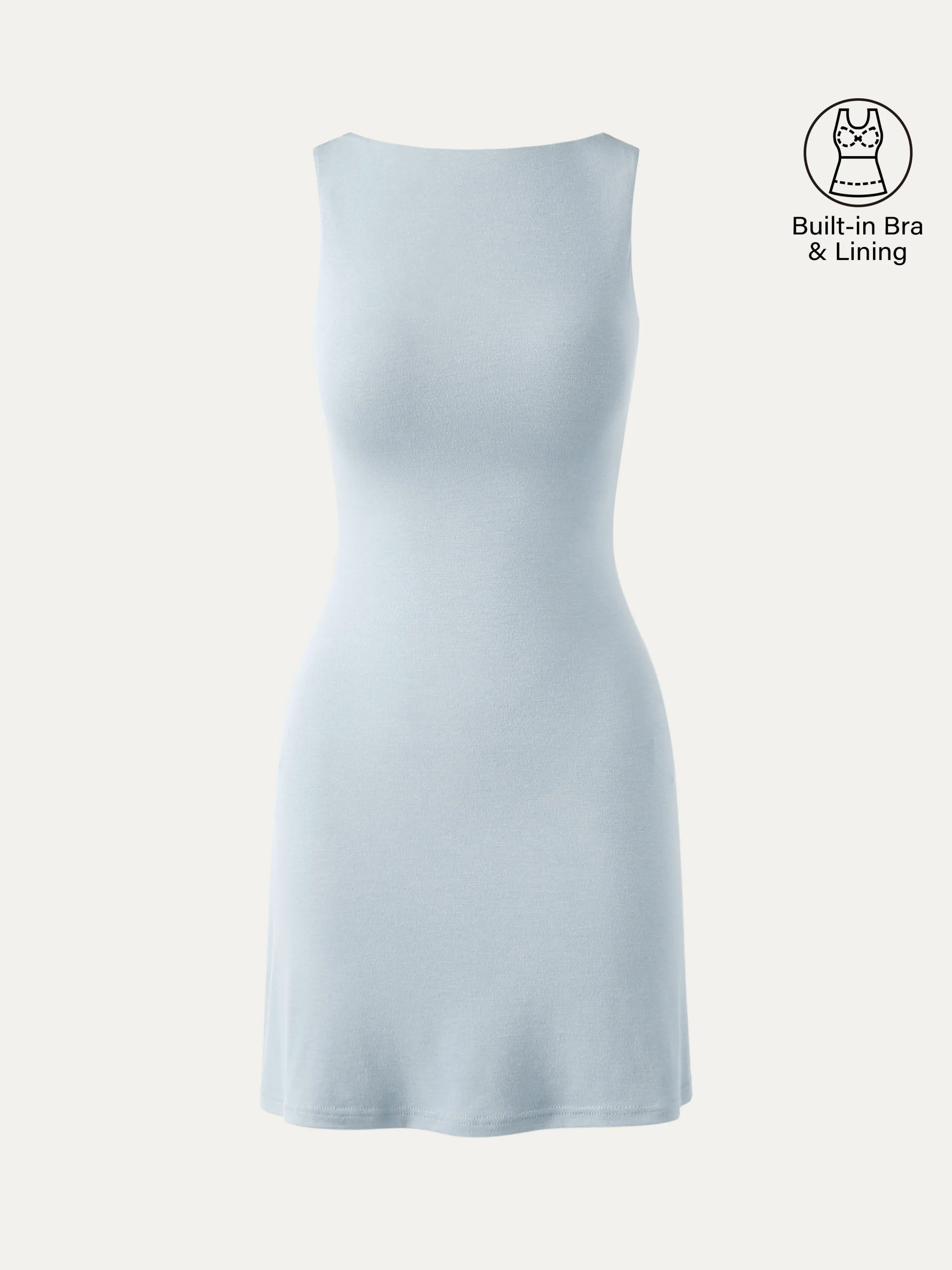 Cooling Open Back Bandless Brami Mini Dress