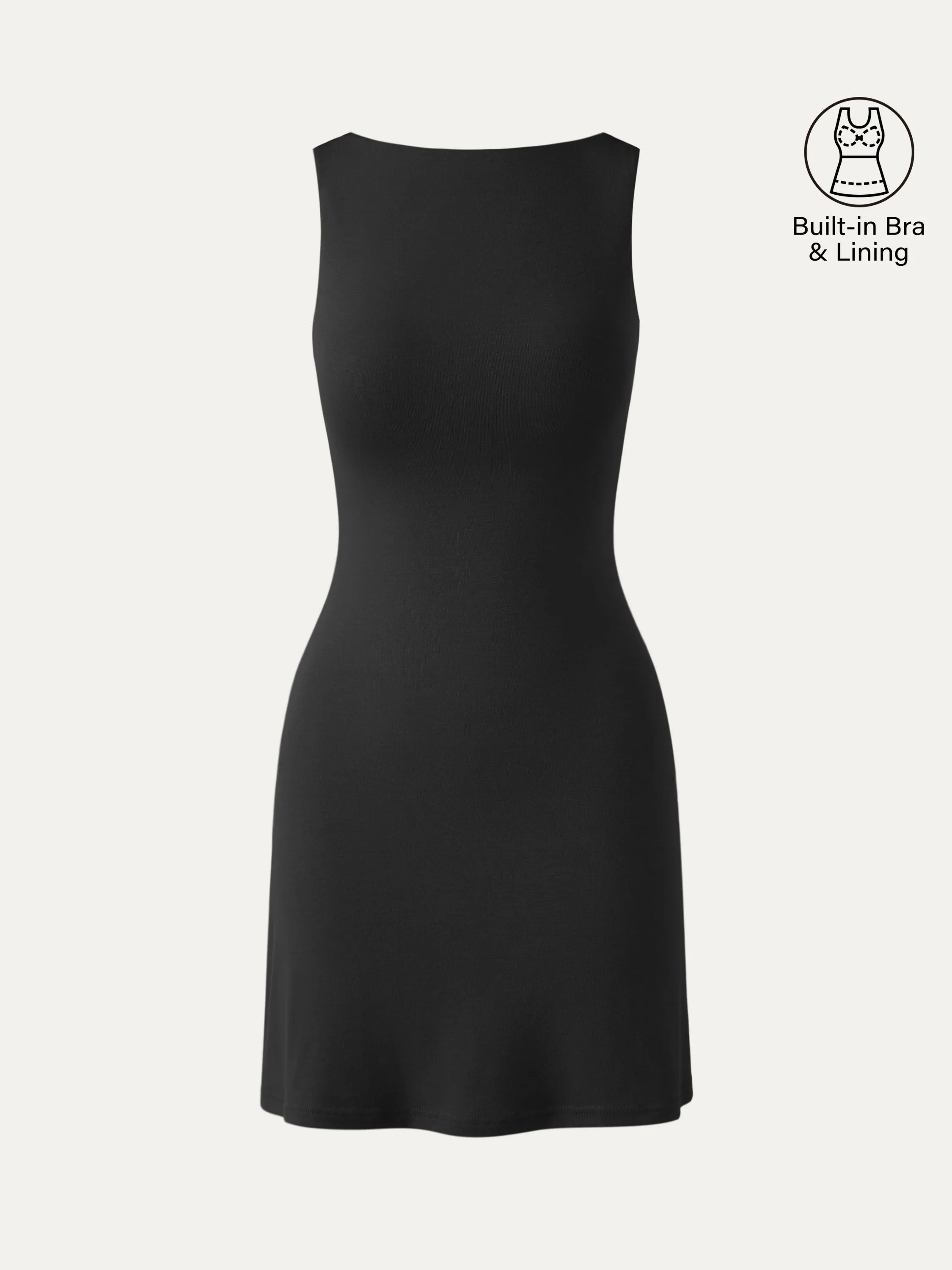 Cooling Open Back Bandless Brami Mini Dress