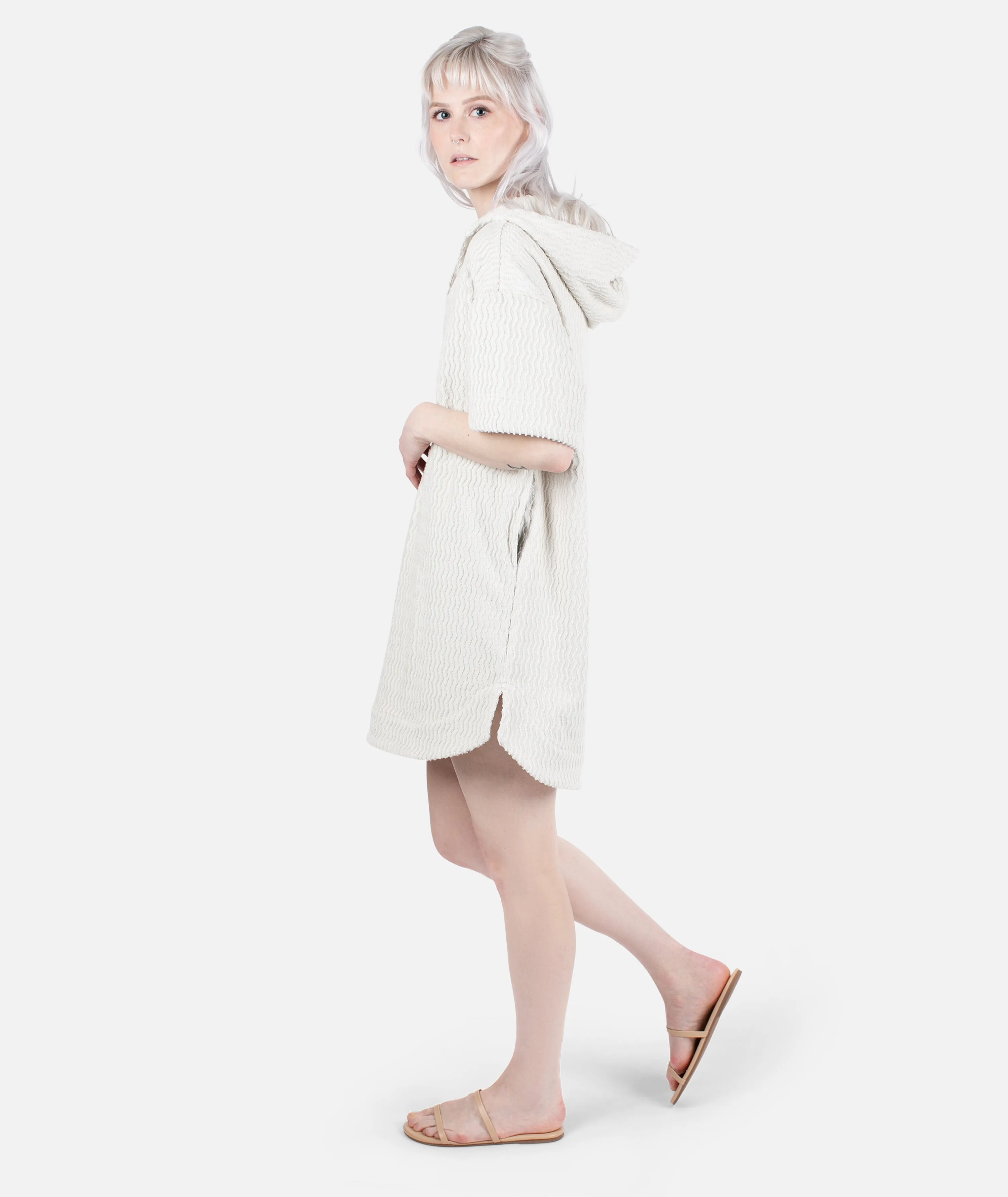 Cornwall Jacquard Terry Dress - White
