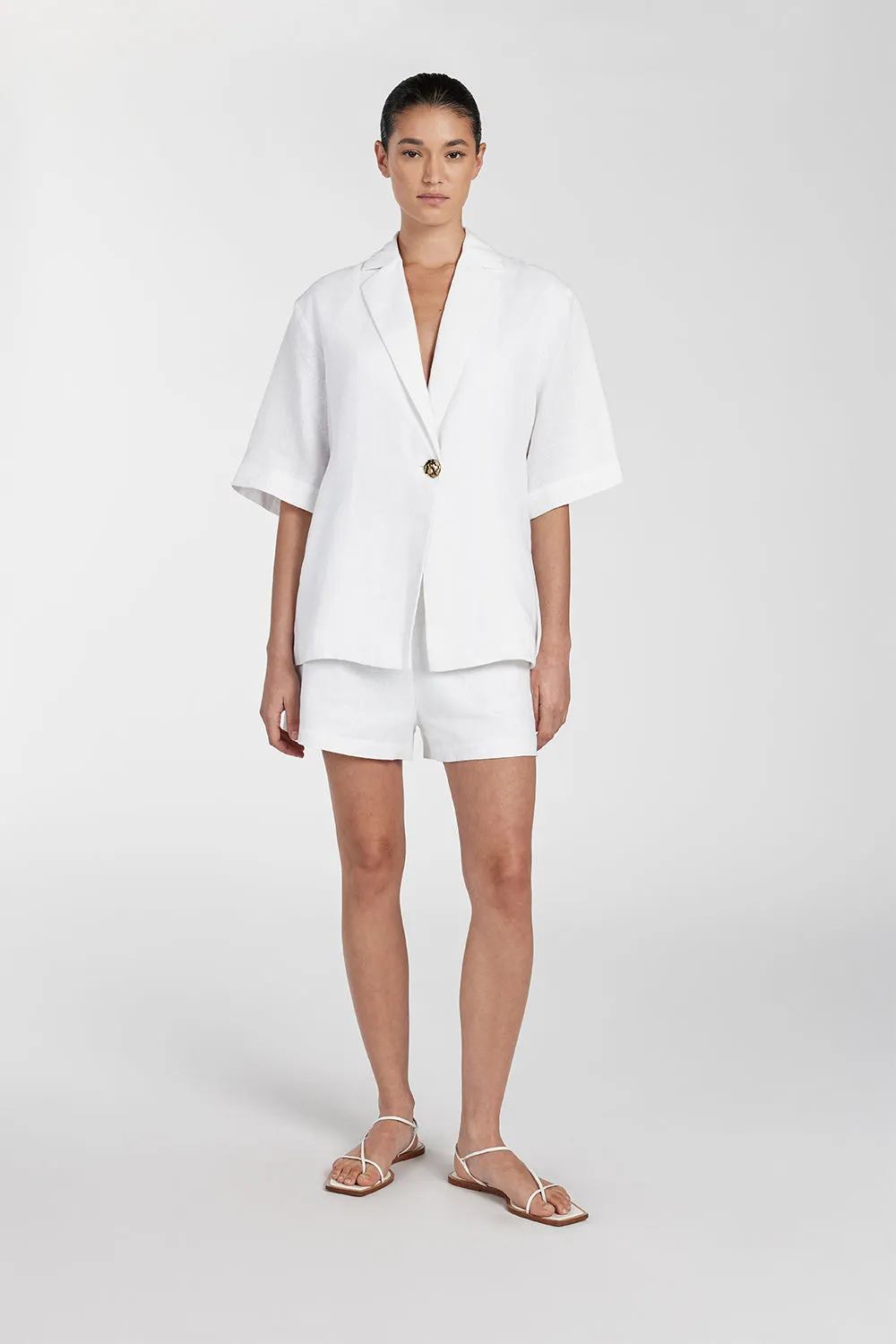 CORY WHITE LINEN SHORT