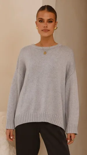 Dara Knitted Sweater - Grey