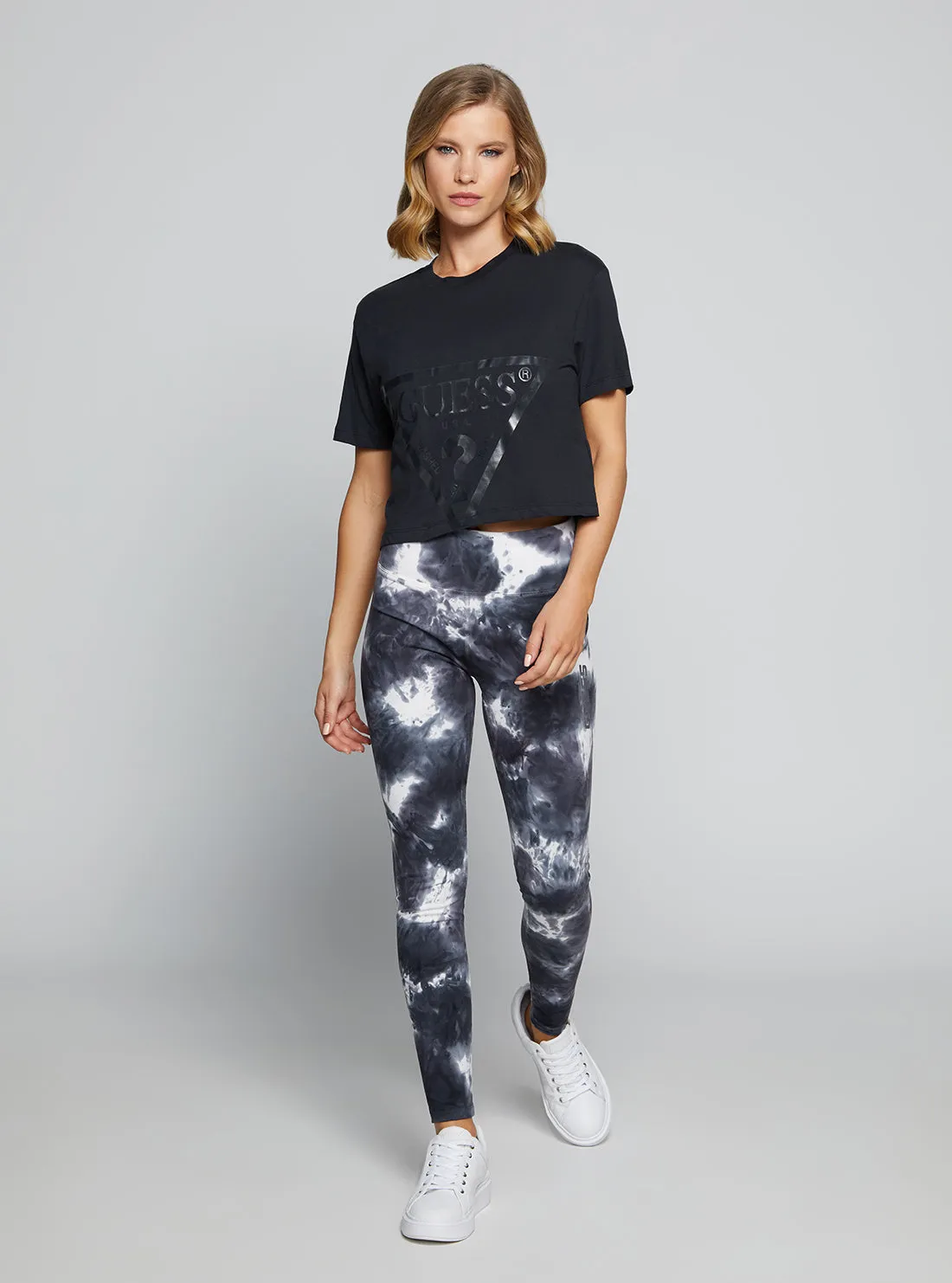 Eco Blue Adele Active Crop T-Shirt
