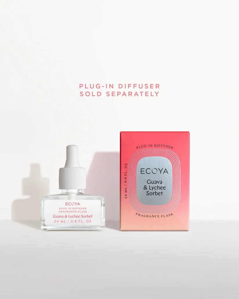 Ecoya Plug-In Diffuser Fragrance Flask Guava & Lychee Sorbet
