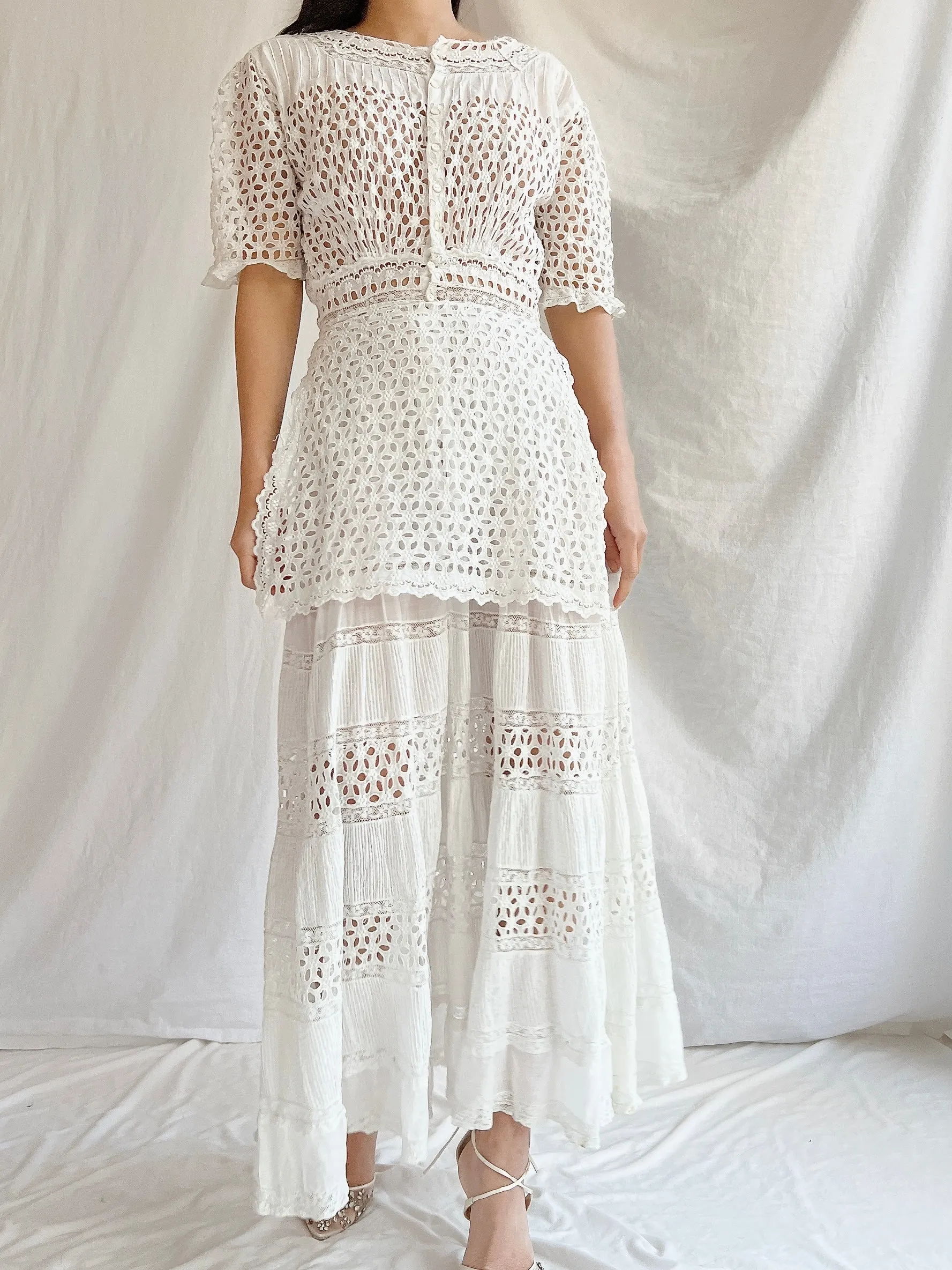 Edwardian Eyelet Lawn Dress - XS