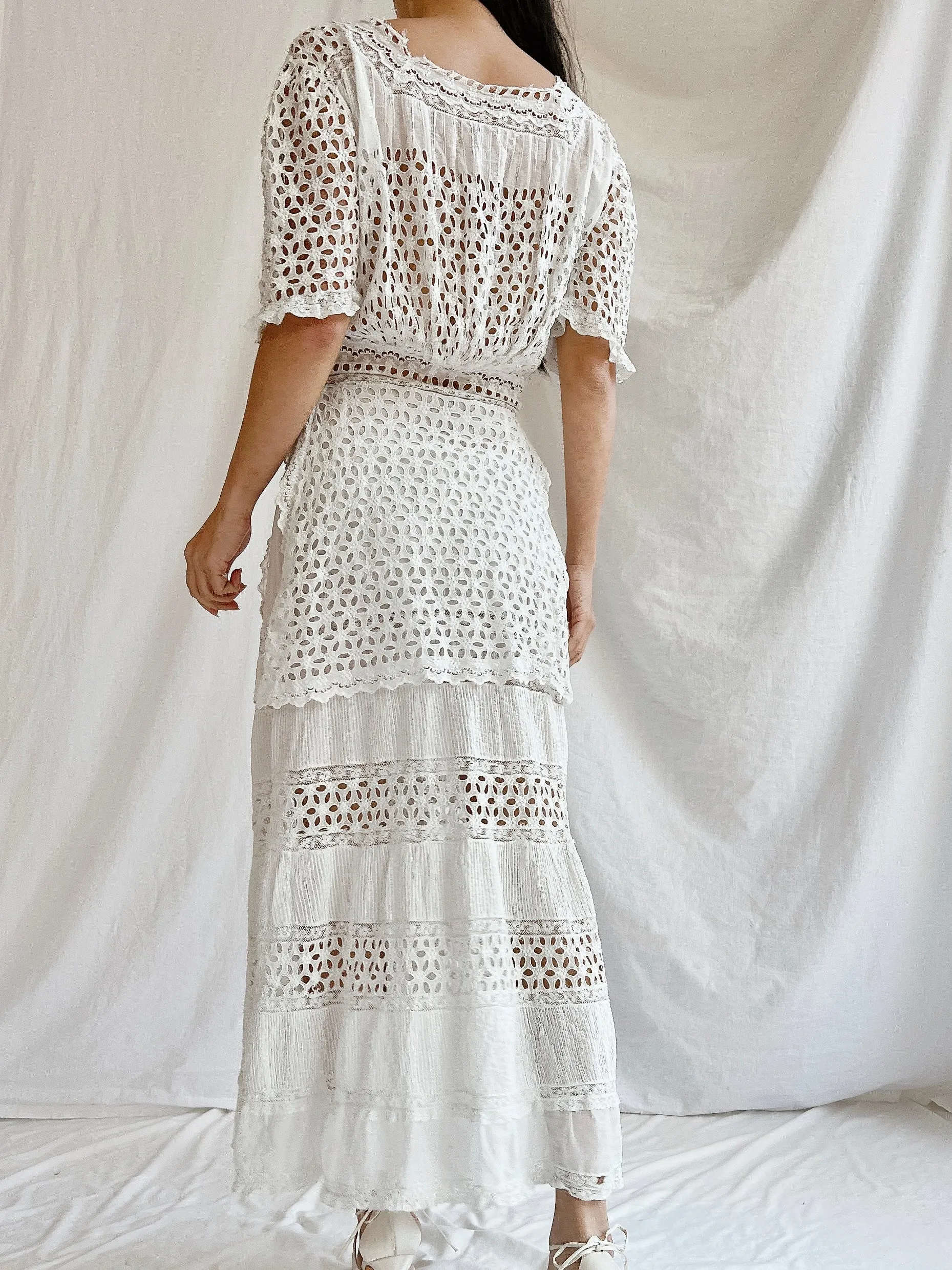 Edwardian Eyelet Lawn Dress - XS