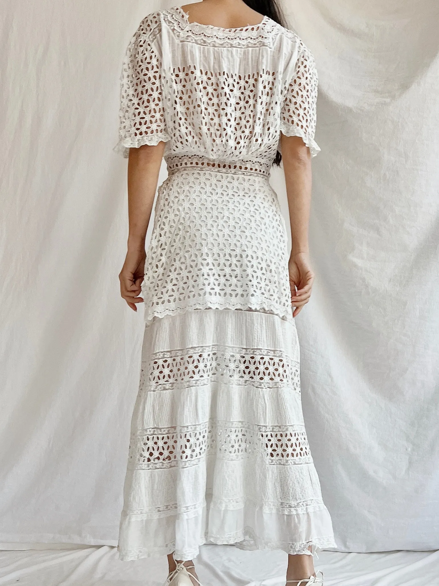 Edwardian Eyelet Lawn Dress - XS
