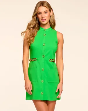 Eliza Stretch Cotton Button Down Mini Dress