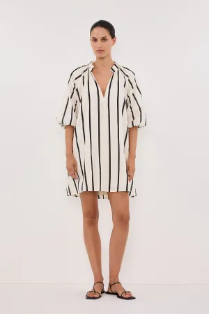 ELLIOT CREAM STRIPE SMOCK DRESS