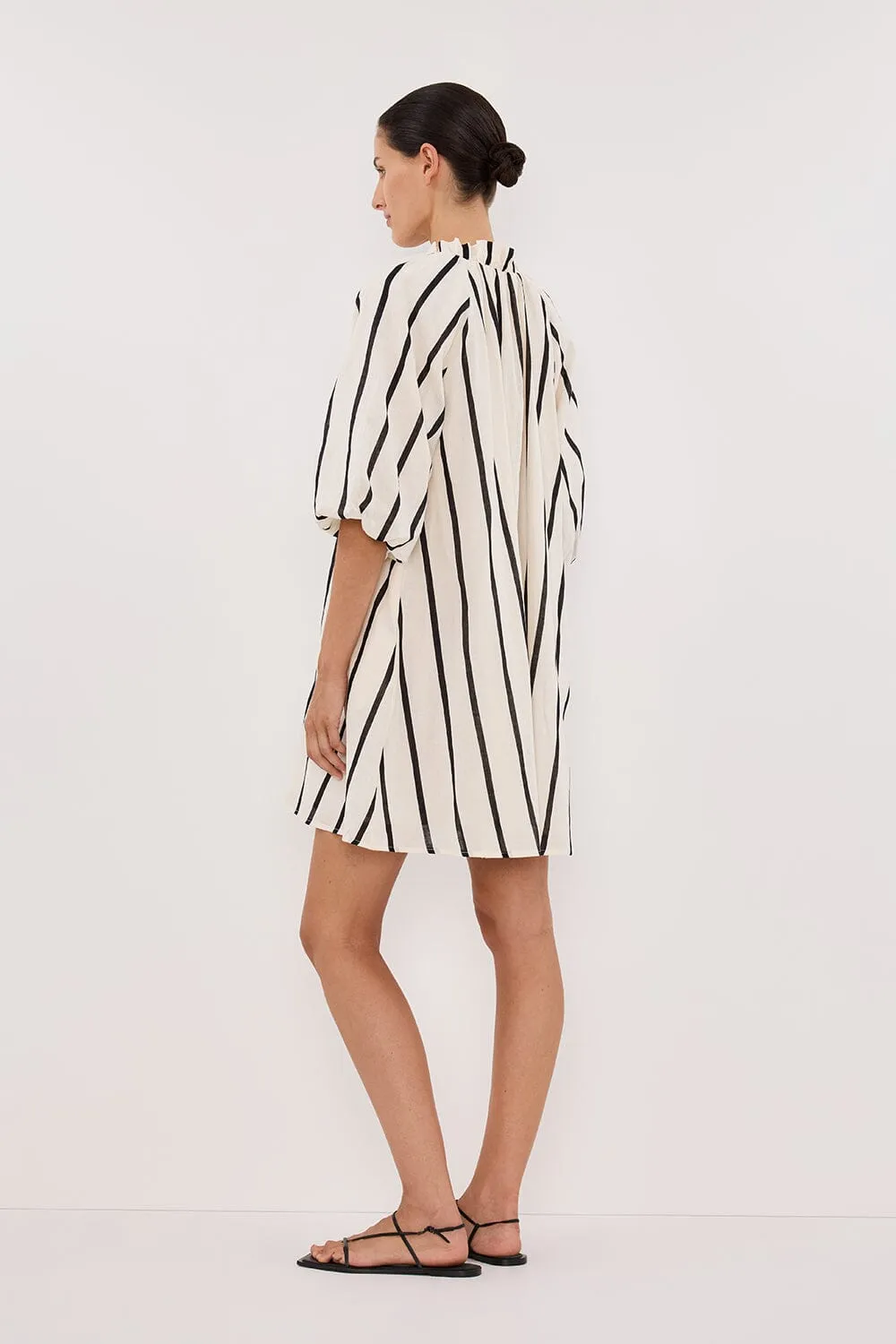 ELLIOT CREAM STRIPE SMOCK DRESS